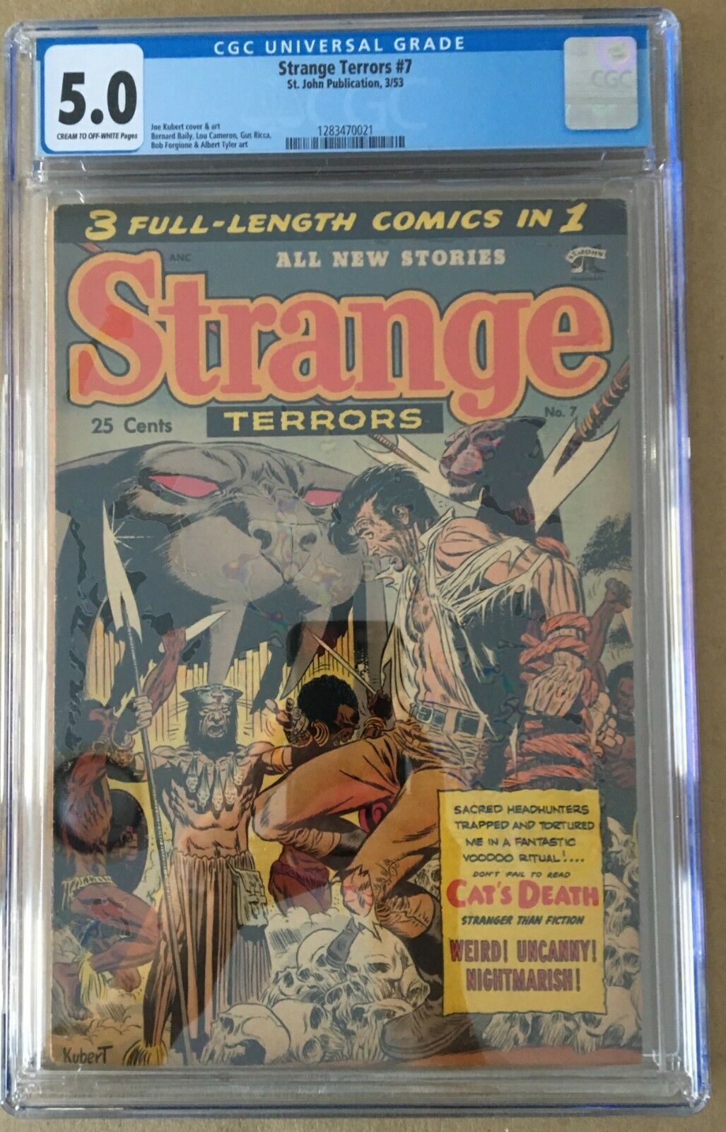 Strange Terrors #7 CGC 5.0 cr/ow