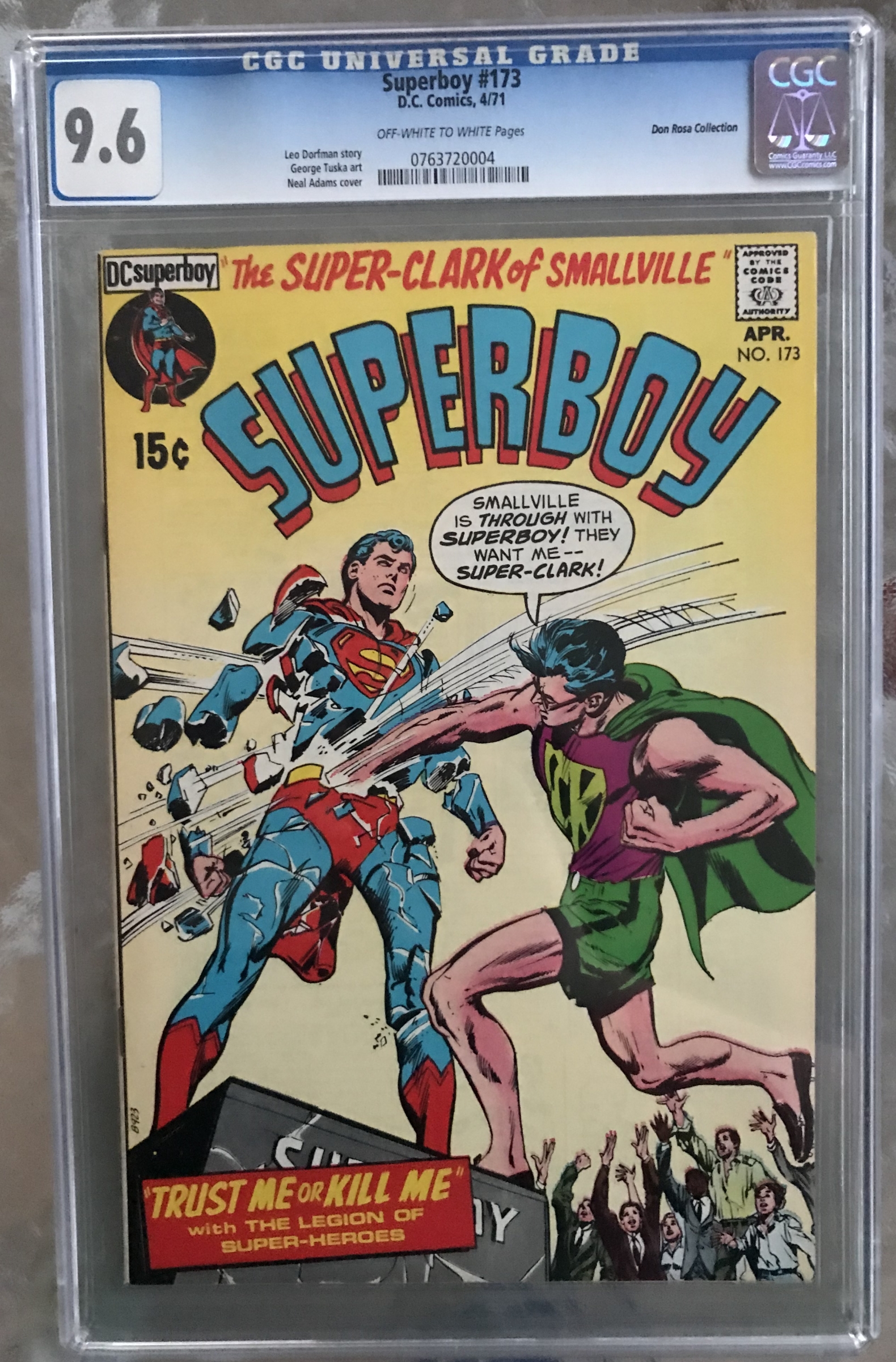 Superboy #173 CGC 9.6 ow/w Don Rosa Collection