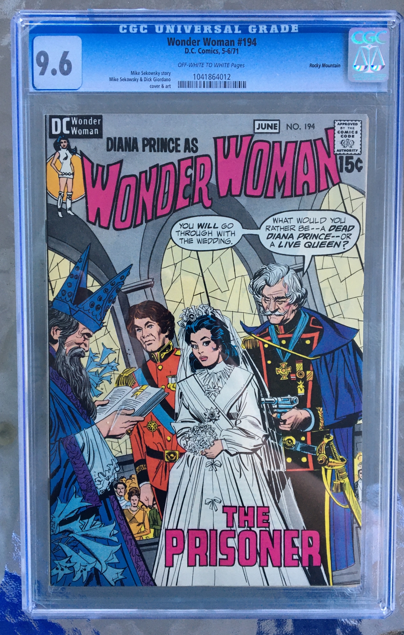 Wonder Woman #194 CGC 9.6 ow/w Rocky Mountain