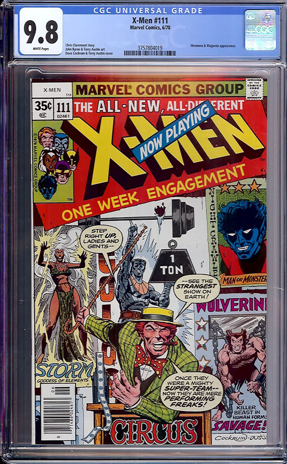 X-Men #111 CGC 9.8 w