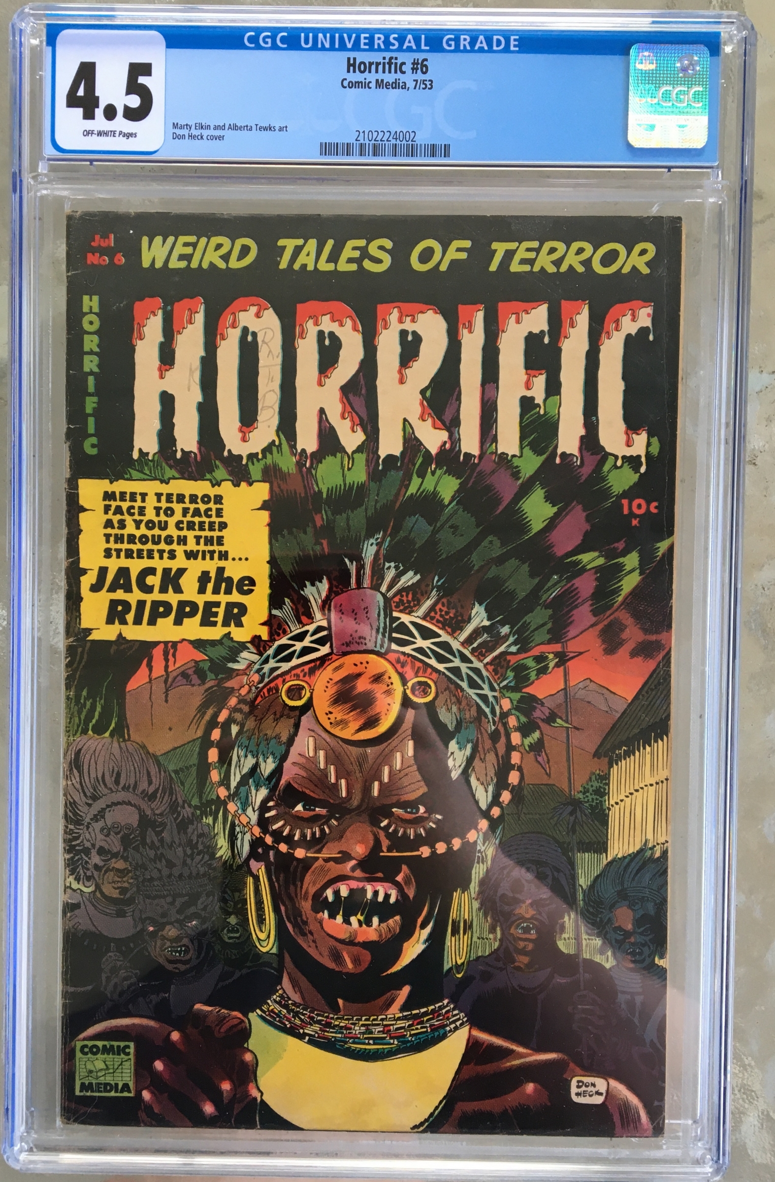 Horrific #6 CGC 4.5 ow