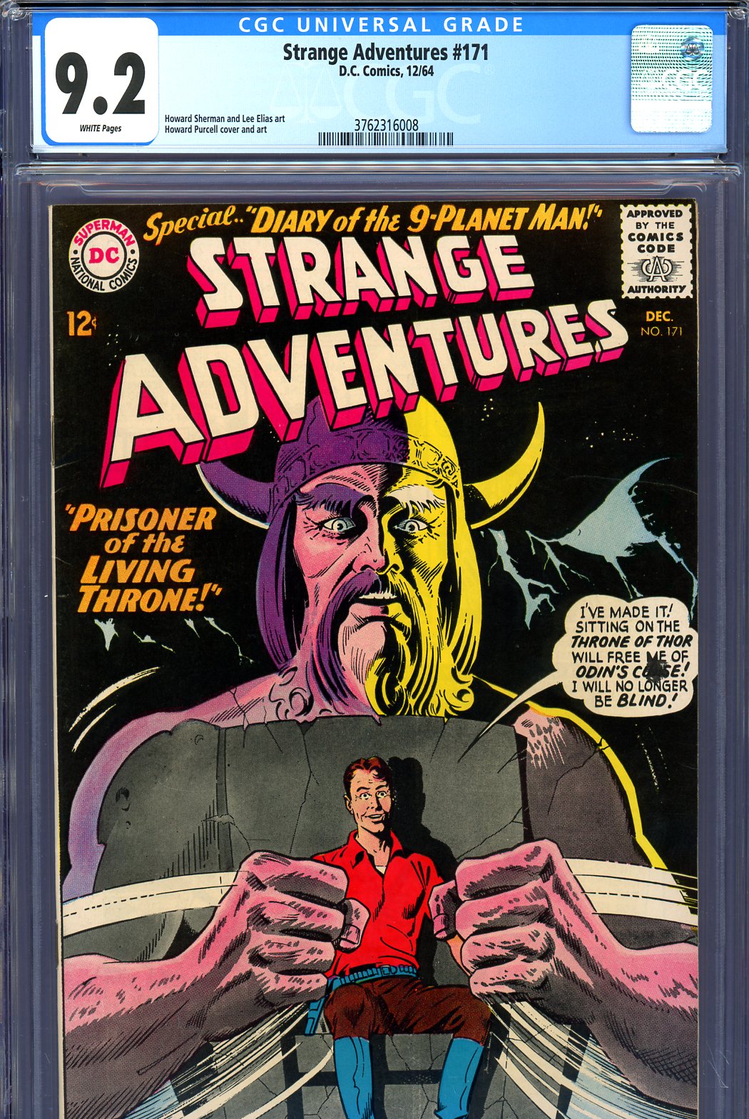 Strange Adventures #171 CGC 9.2 w