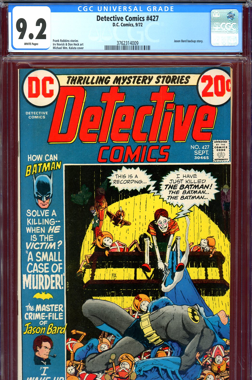 Detective Comics #427 CGC 9.2 w