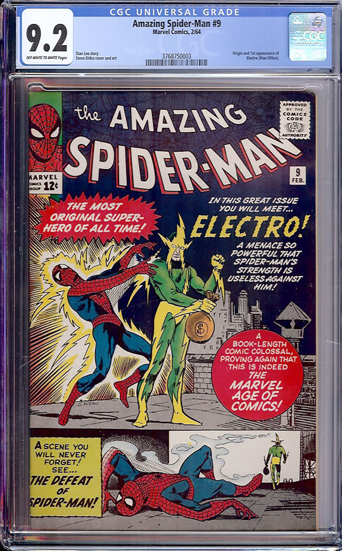 Amazing Spider-Man #9 CGC 9.2 ow/w