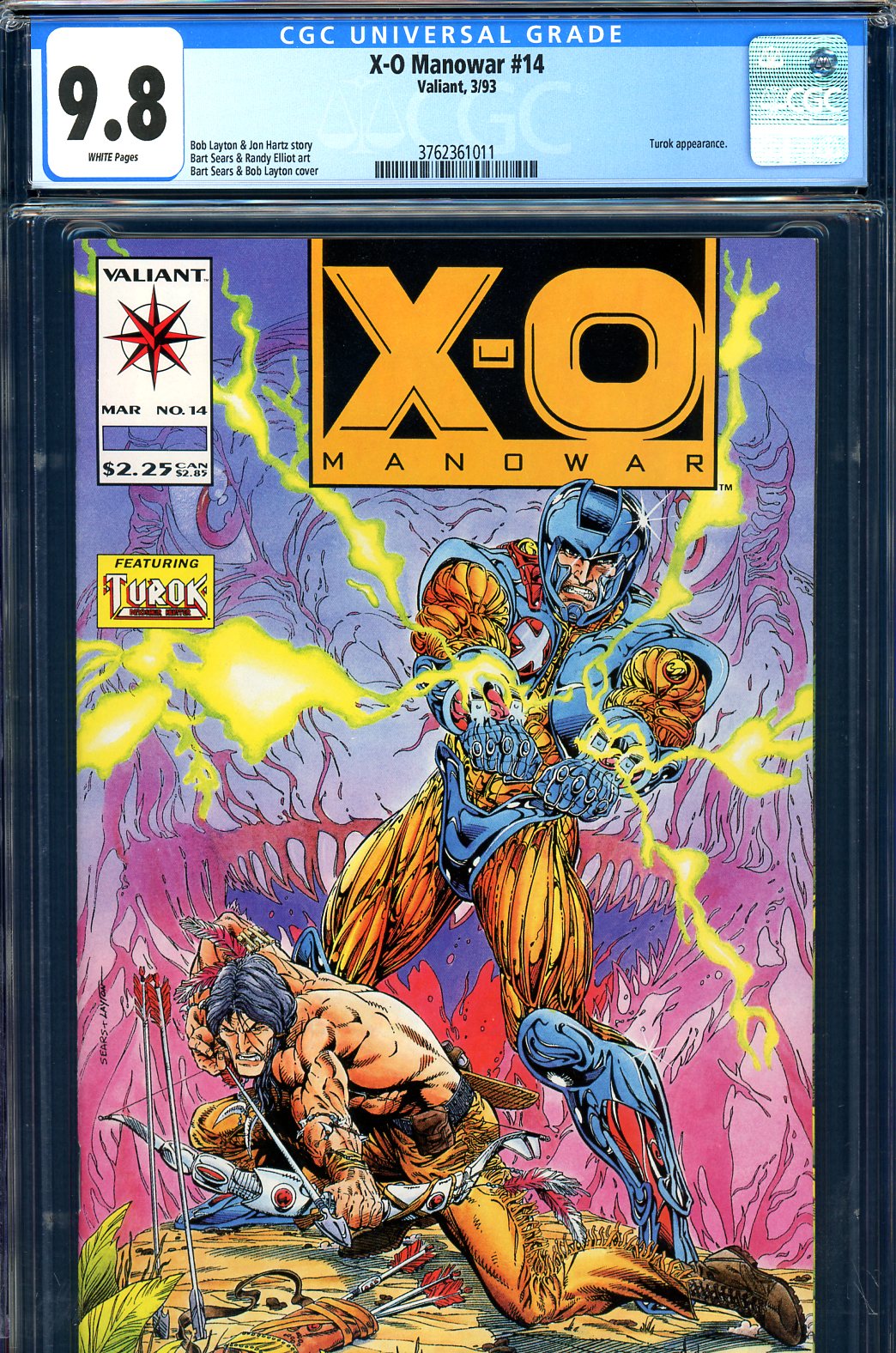 X-O Manowar #14 CGC 9.8 w