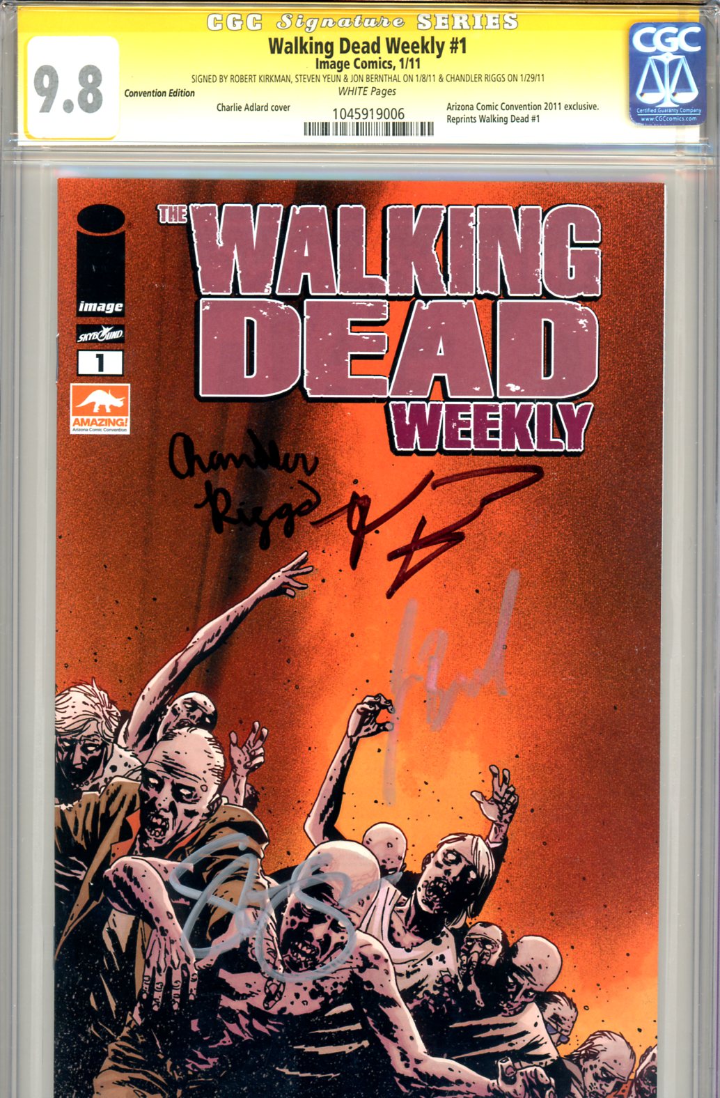 Walking Dead Weekly #1 CGC 9.8 w CGC Signature SERIES