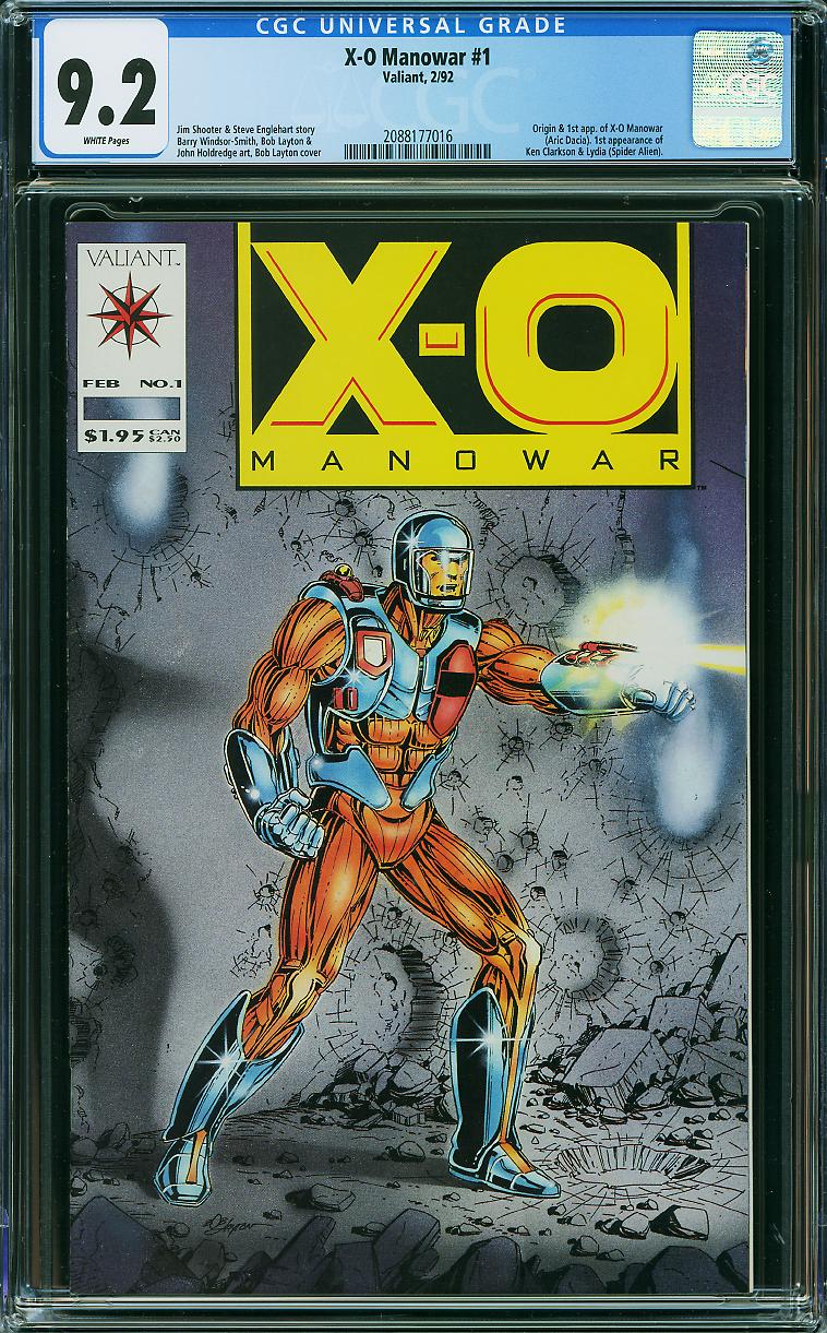 X-O Manowar #1 CGC 9.2 w