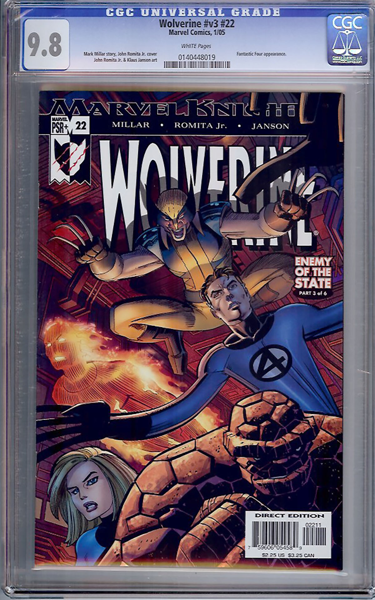 Wolverine Vol 3 #22 CGC 9.8 w