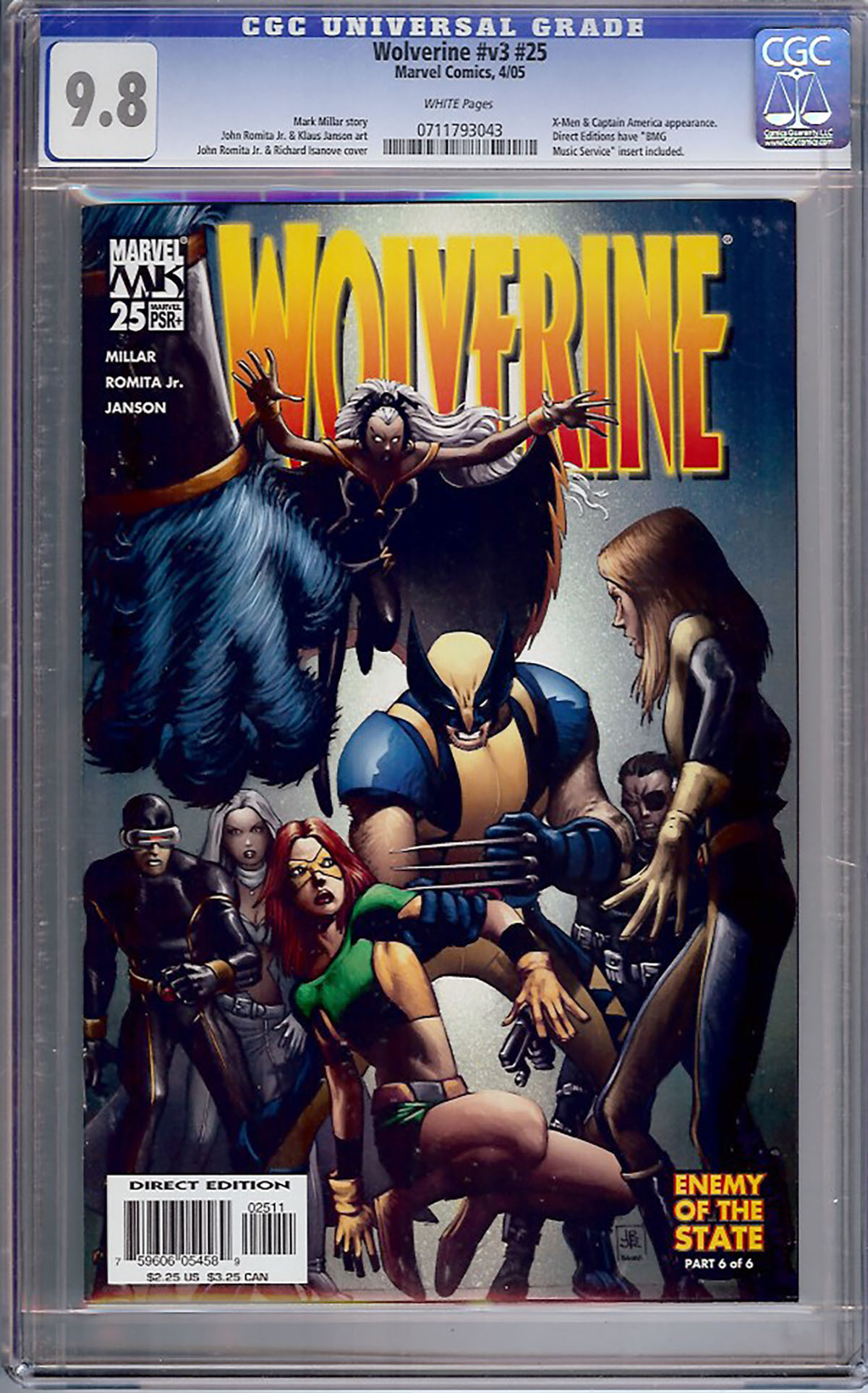 Wolverine Vol 3 #25 CGC 9.8 w