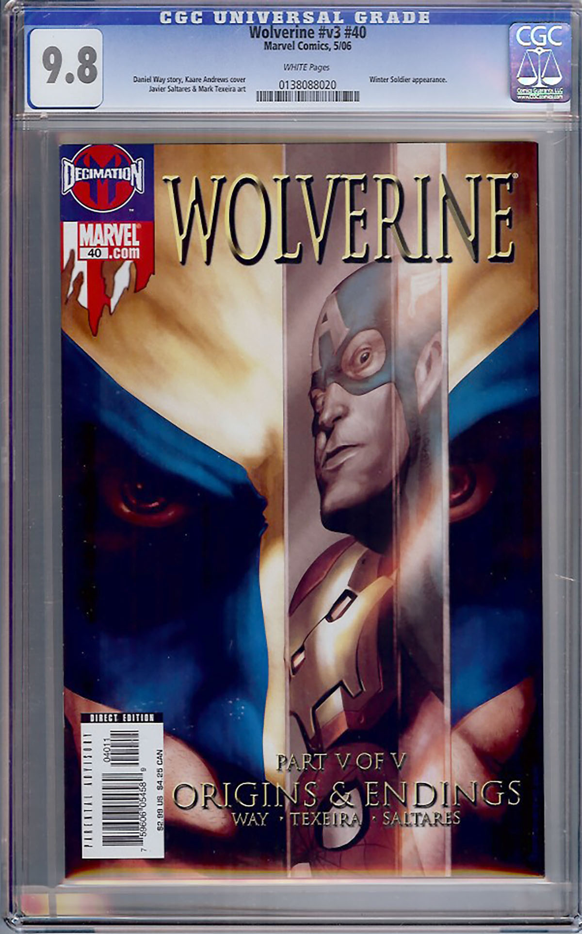 Wolverine Vol 3 #40 CGC 9.8 w