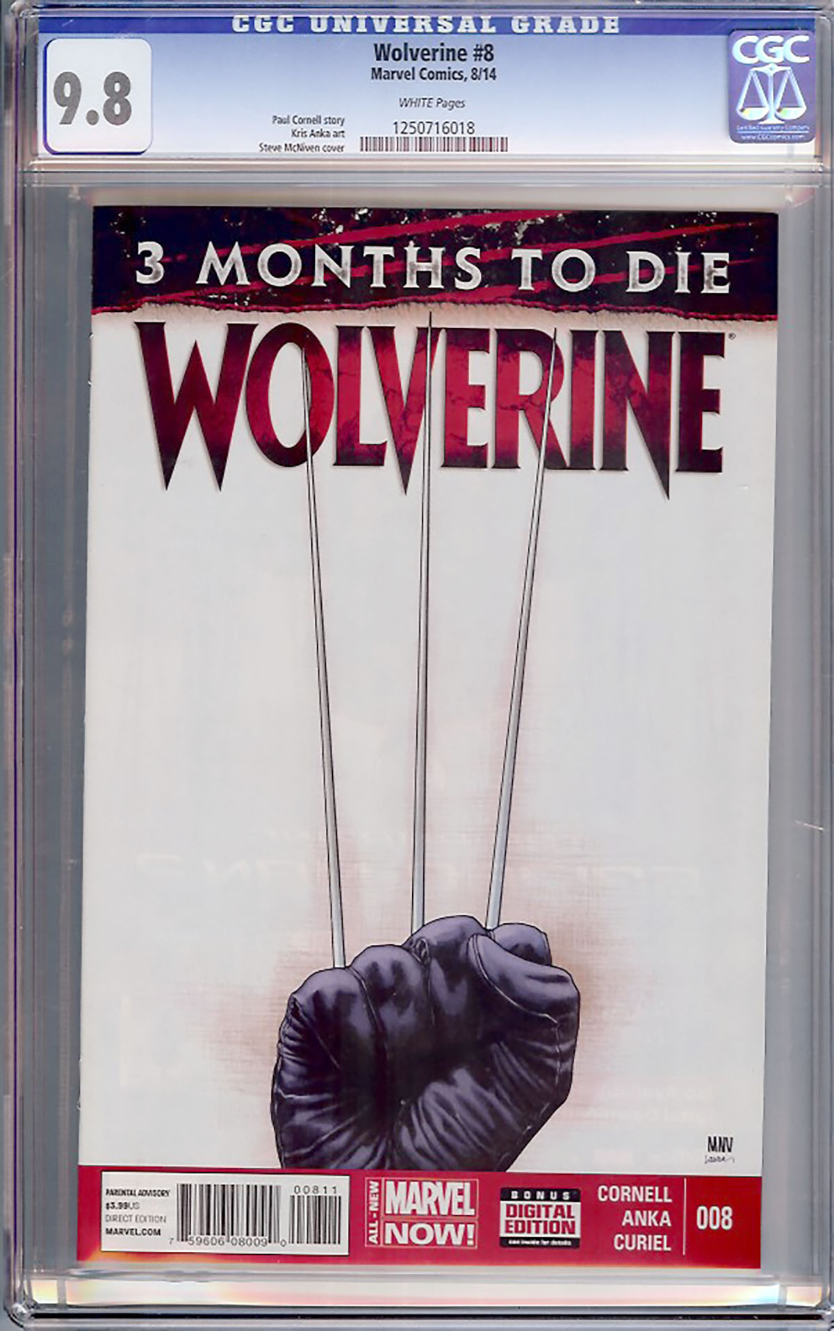 Wolverine (2014) #8 CGC 9.8 w