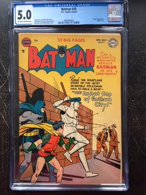 Batman #70 CGC 5.0 ow/w