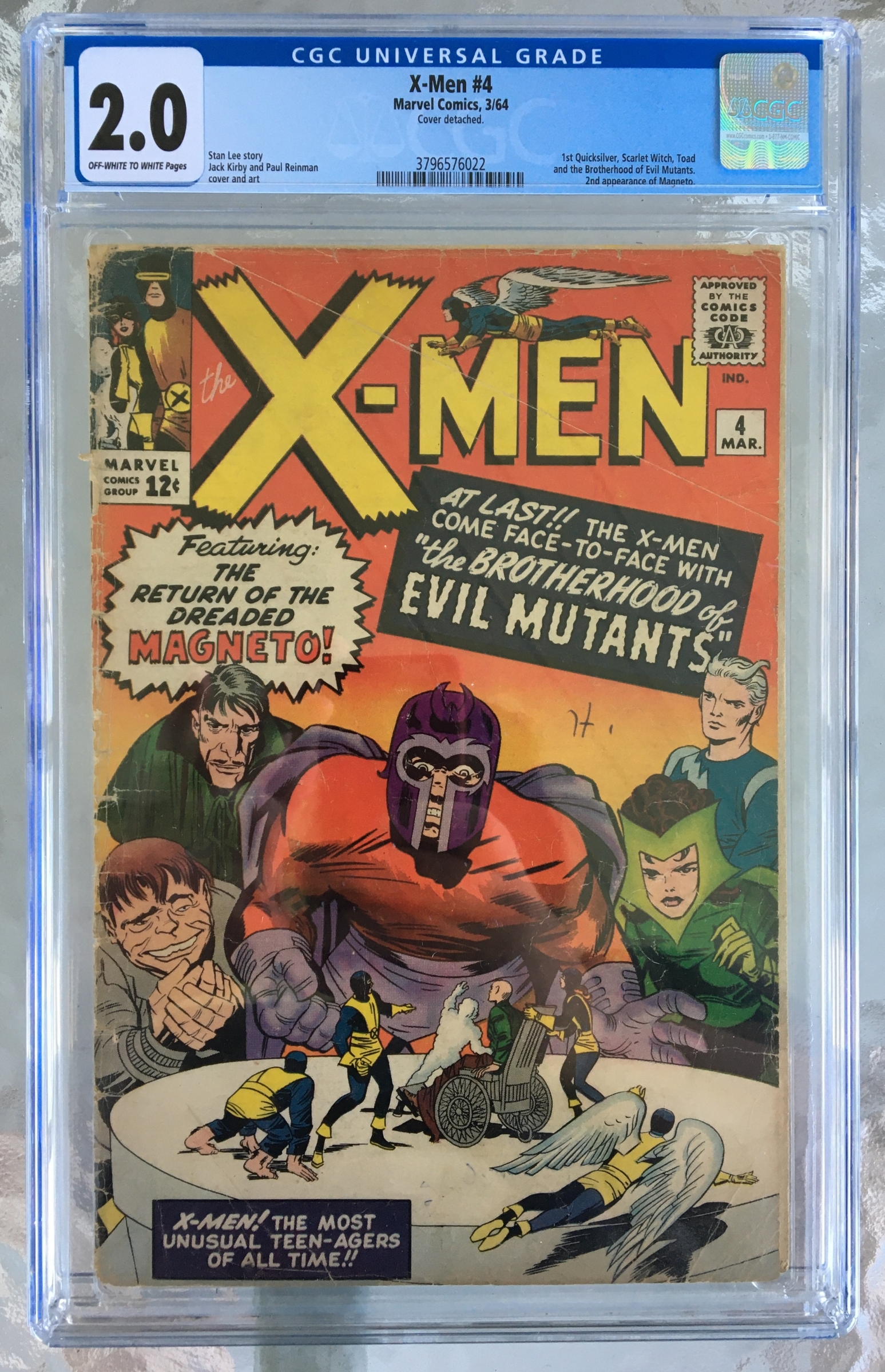 X-Men #4 CGC 2.0 ow/w