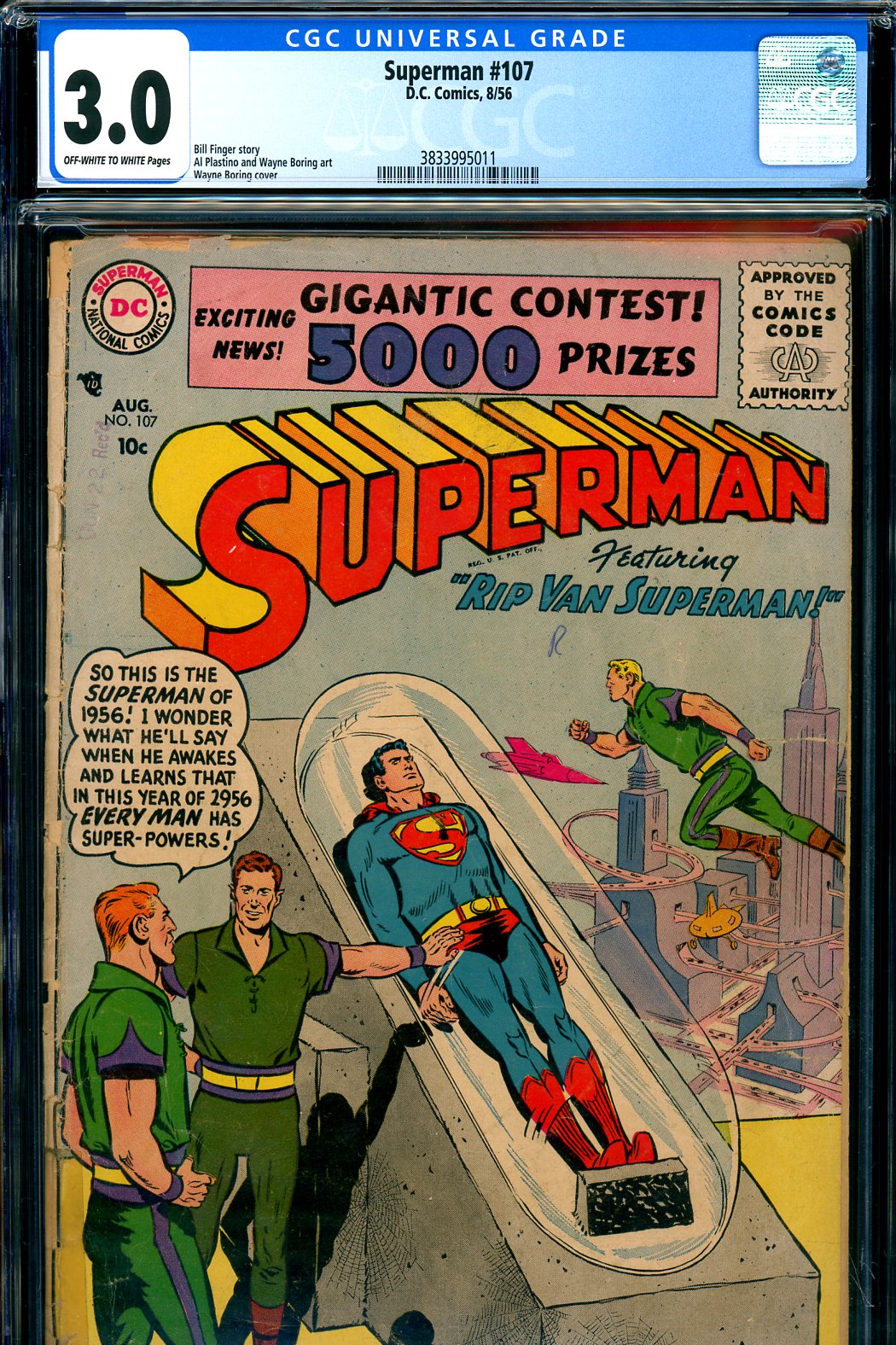 Superman #107 CGC 3.0 ow/w