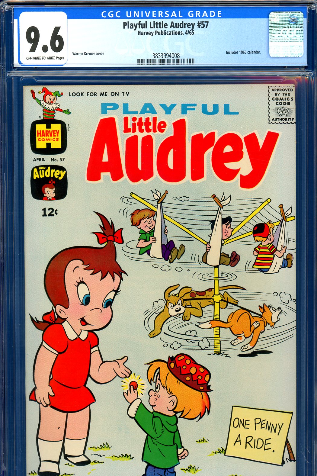 Playful Little Audrey #57 CGC 9.6 ow/w