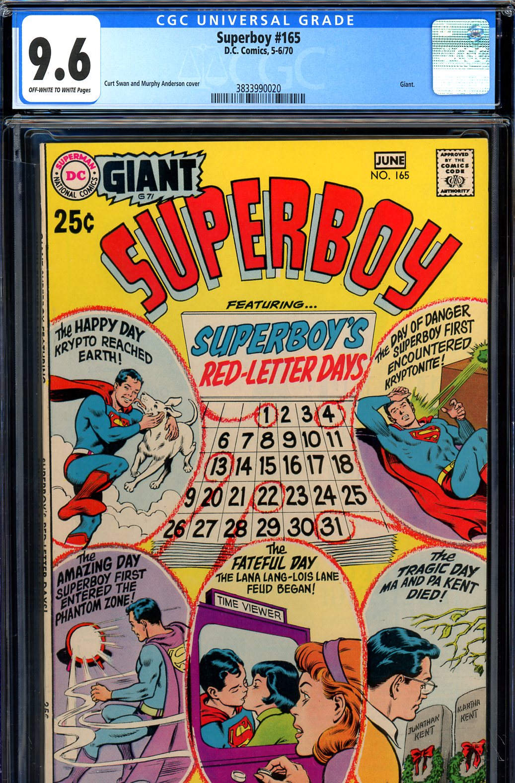 Superboy #165 CGC 9.6 ow/w