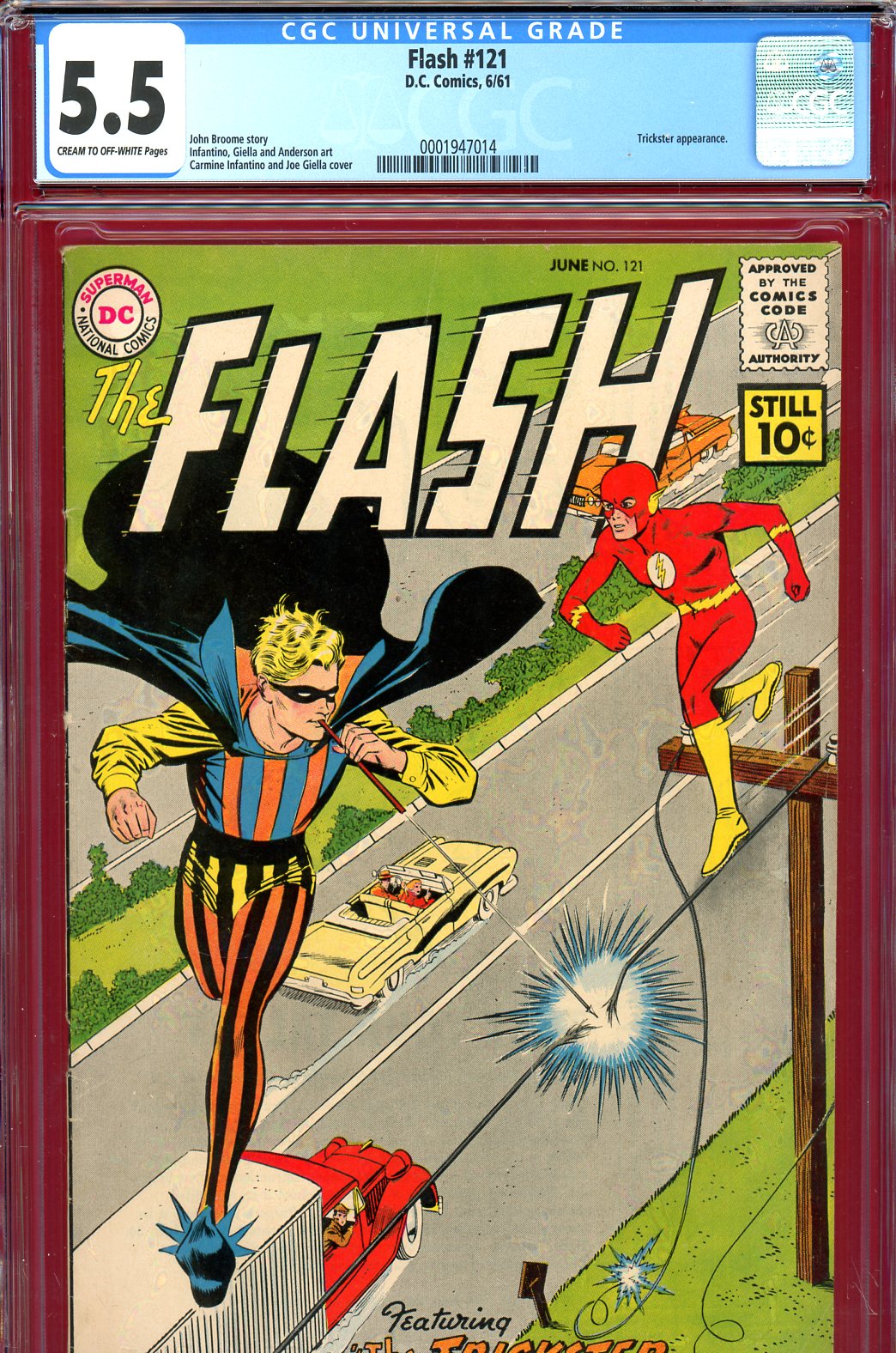 Flash #121 CGC 5.5 cr/ow