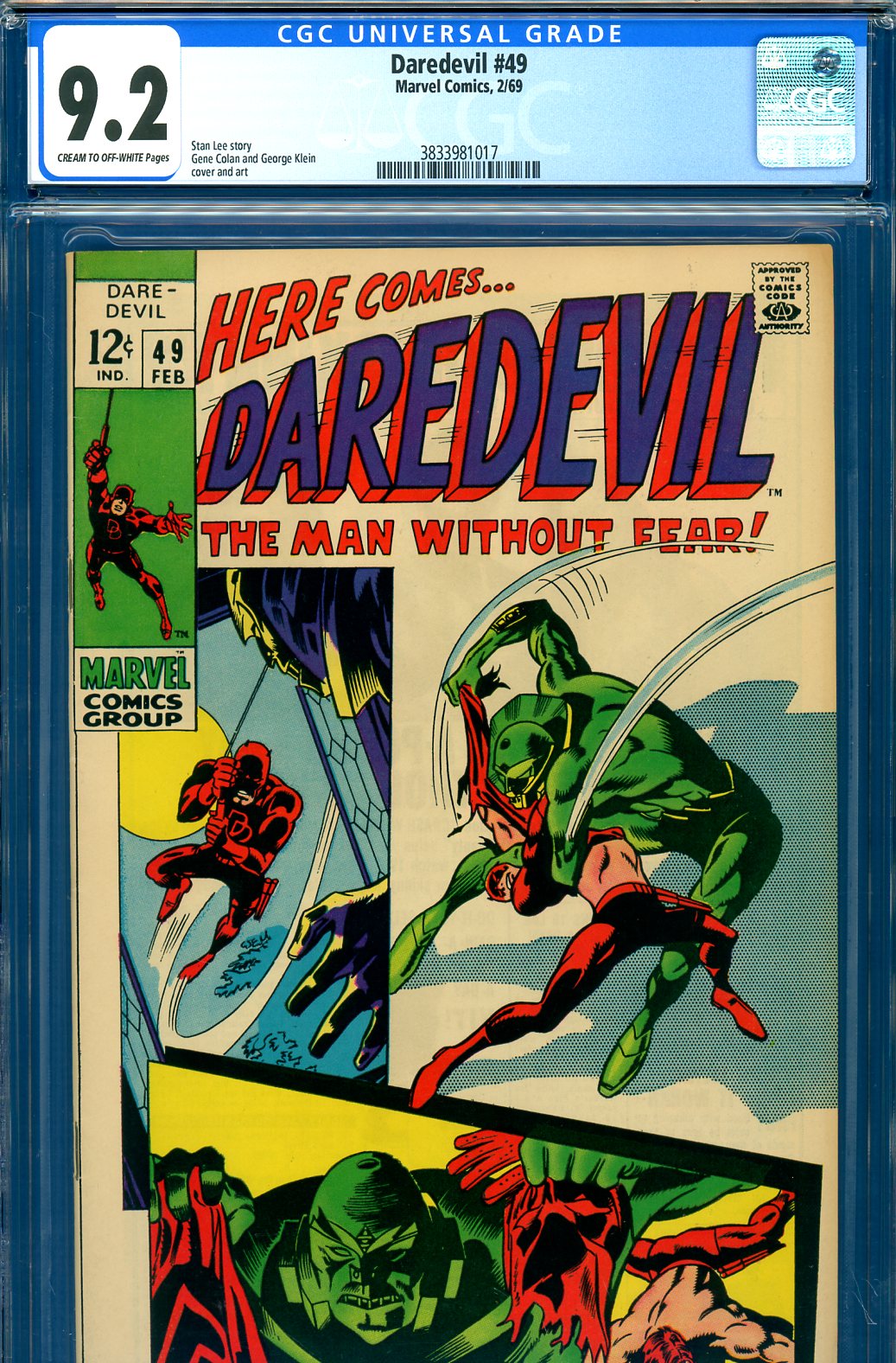 Daredevil #49 CGC 9.2 cr/ow