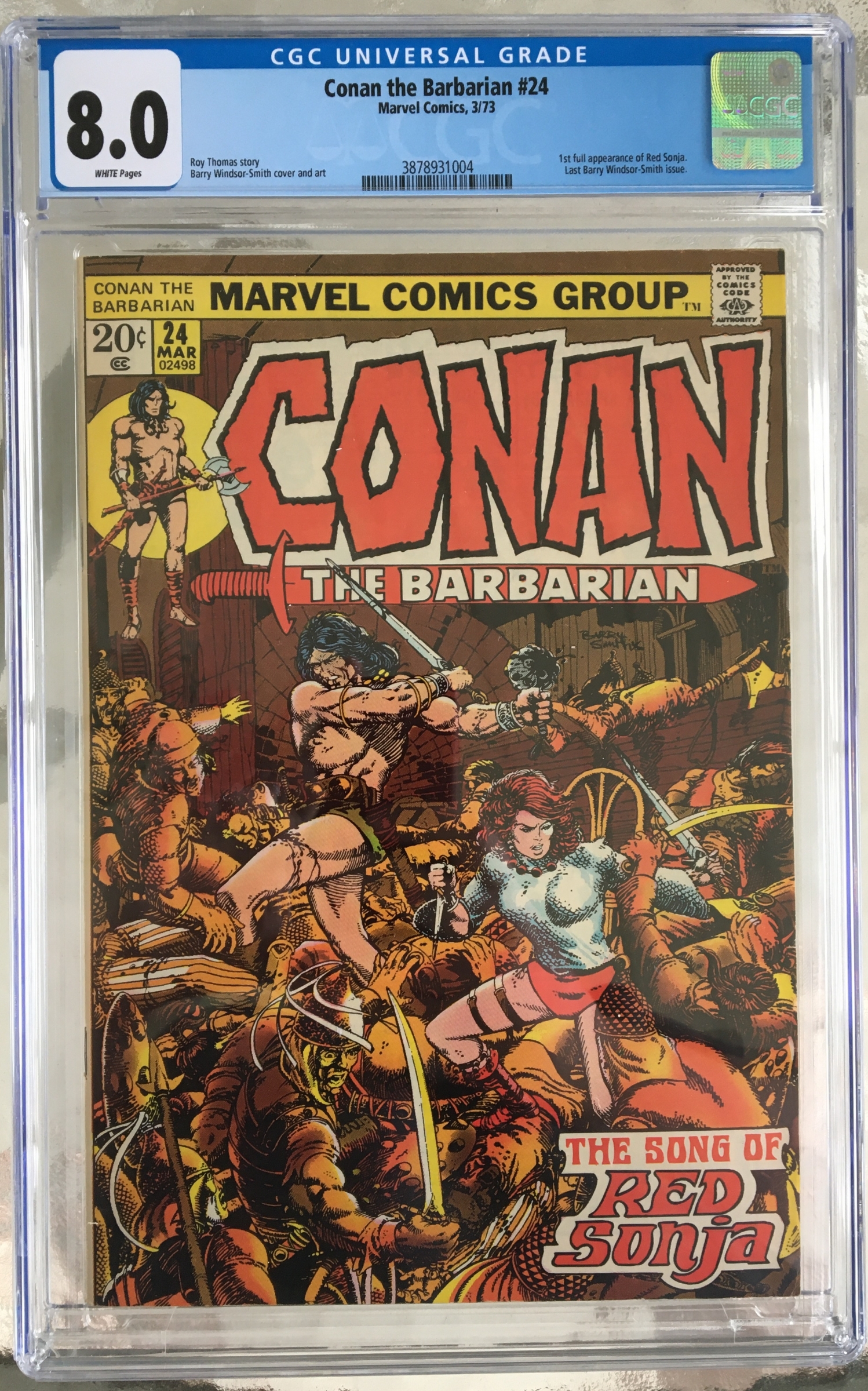 Conan The Barbarian #24 CGC 8.0 w