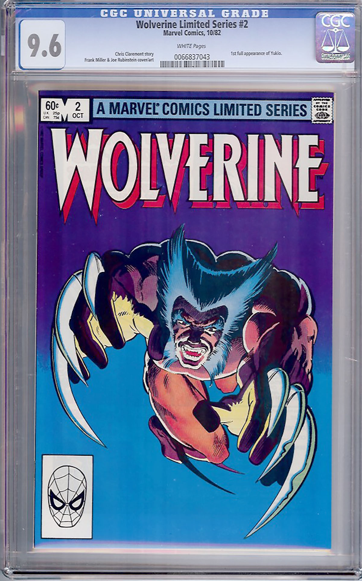 Wolverine Limited Series #2 CGC 9.6 w