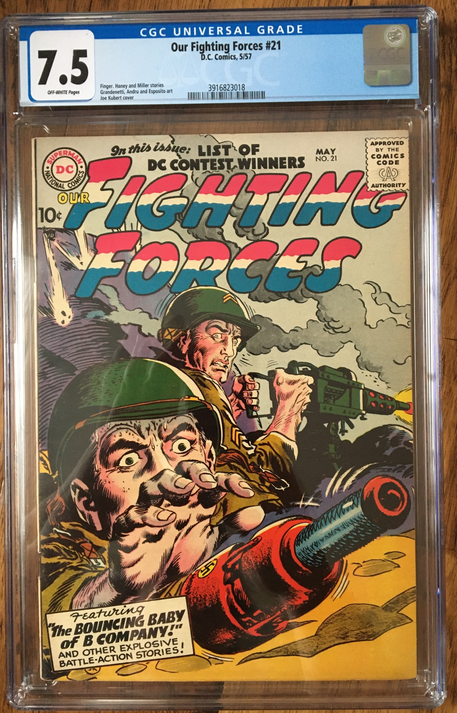 Our Fighting Forces #21 CGC 7.5 ow