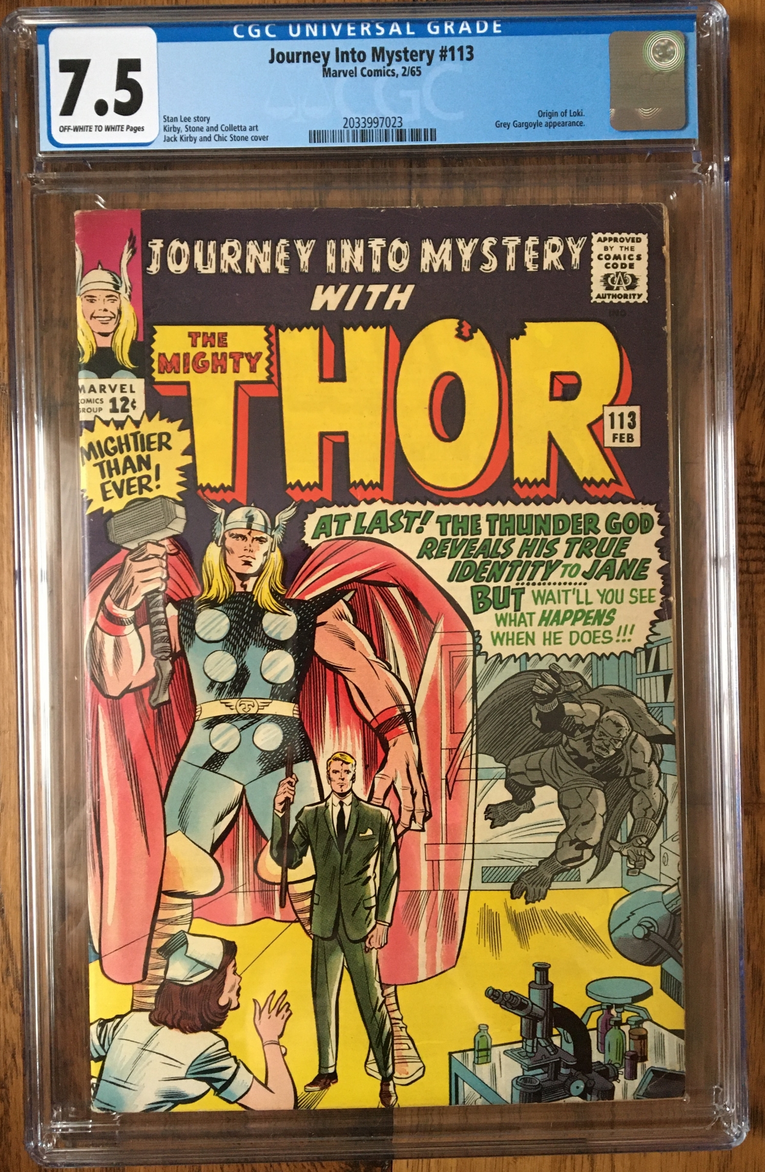 Journey Into Mystery #113 CGC 7.5 ow/w