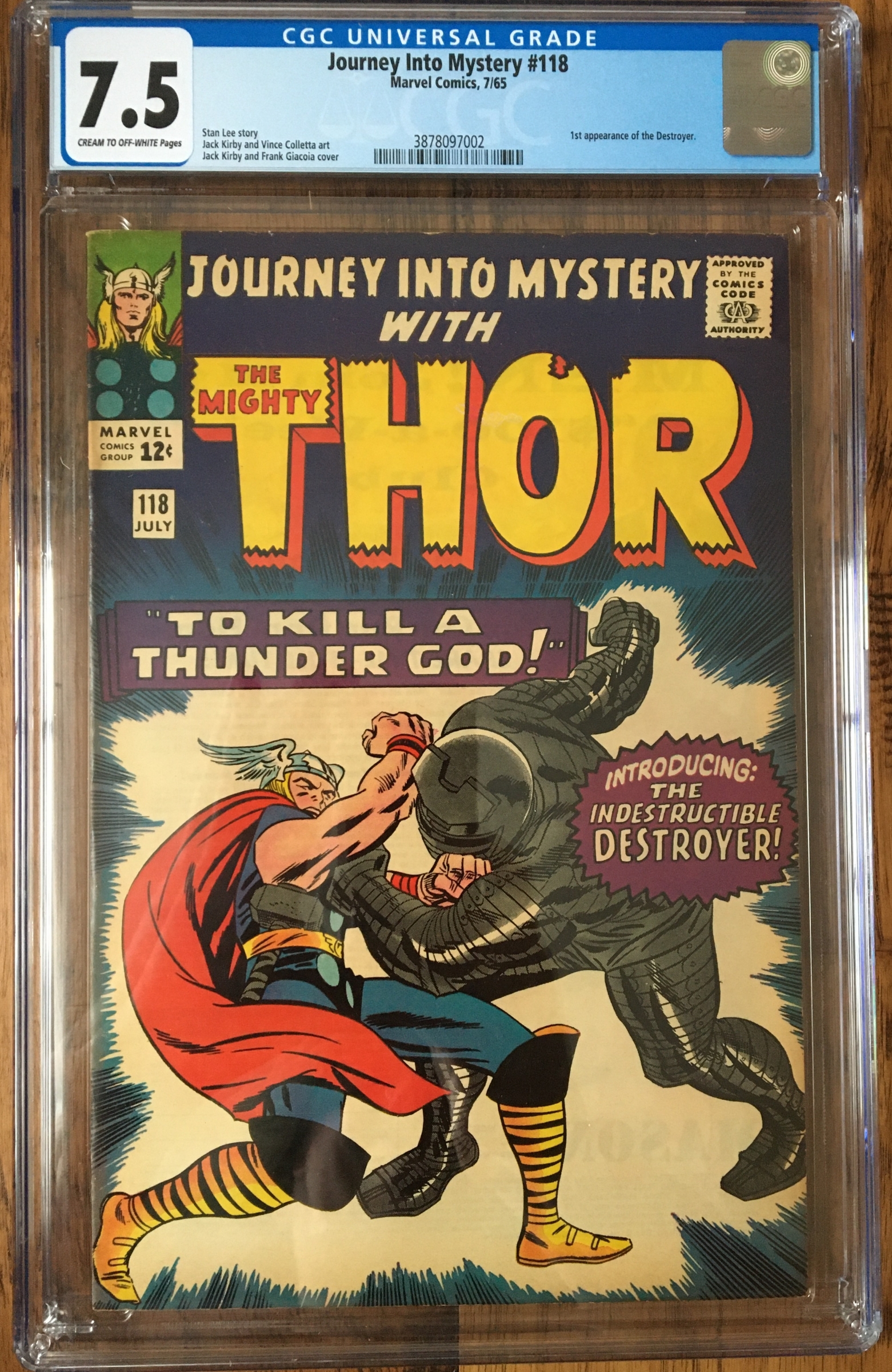 Journey Into Mystery #118 CGC 7.5 cr/ow