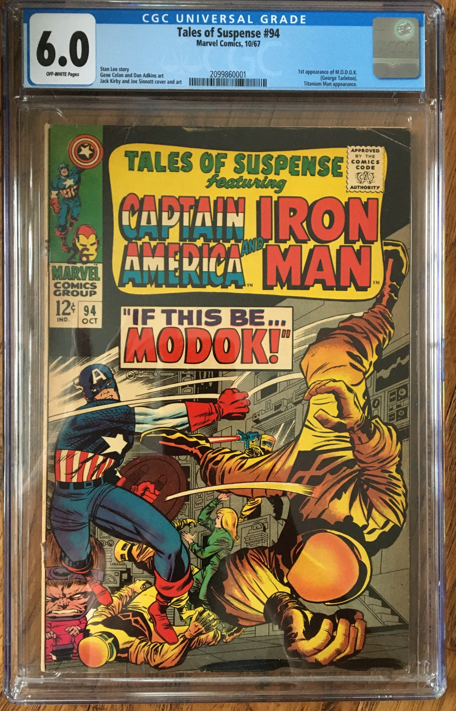 Tales of Suspense #94 CGC 6.0 ow