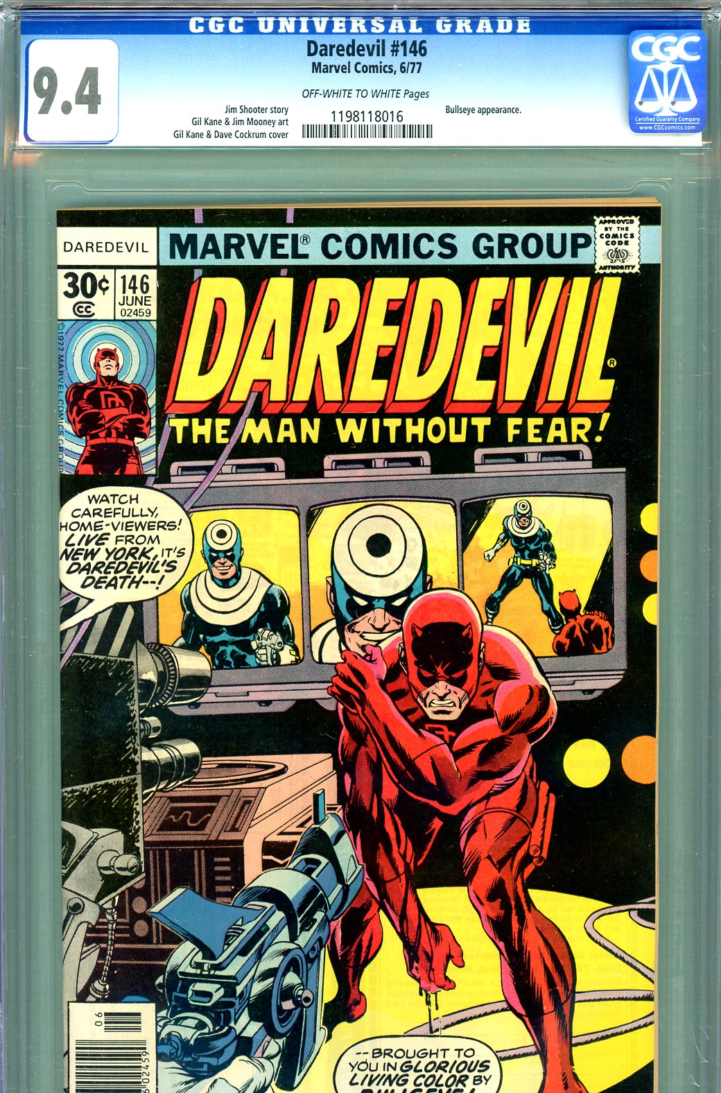 Daredevil #146 CGC 9.4 ow/w