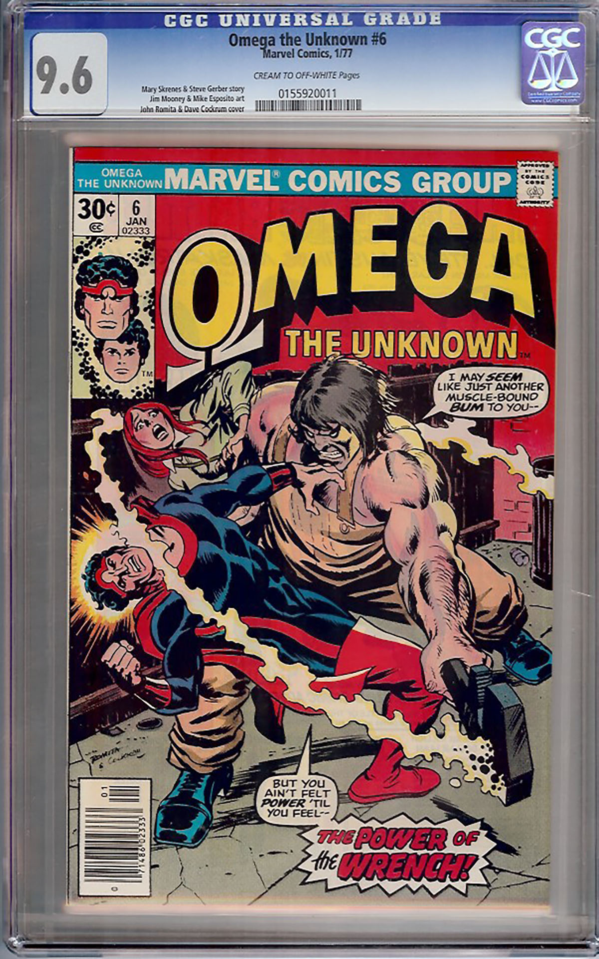 Omega the Unknown #6 CGC 9.6 ow/w