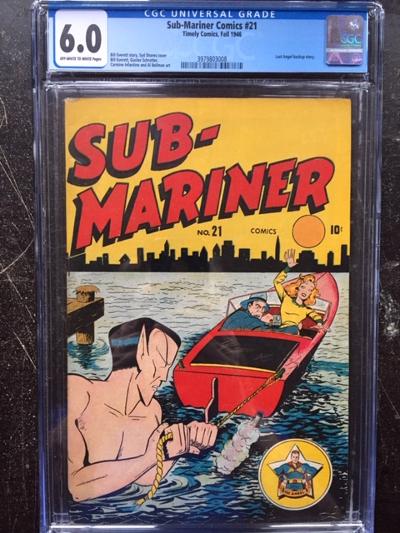 Sub-Mariner Comics #21 CGC 6.0 ow/w