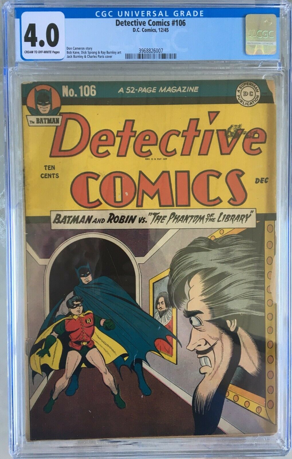 Detective Comics #106 CGC 4.0 cr/ow