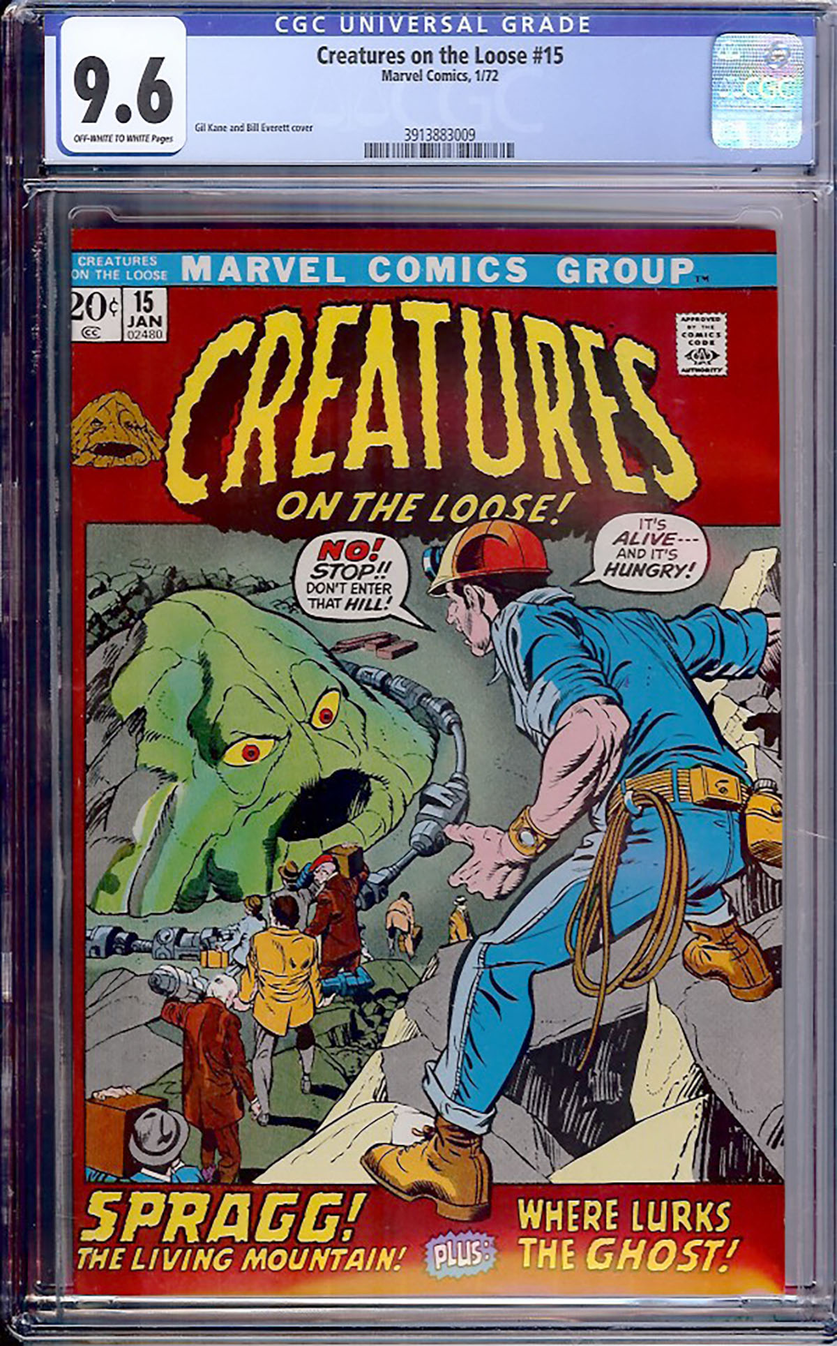 Creatures On The Loose #15 CGC 9.6 ow/w