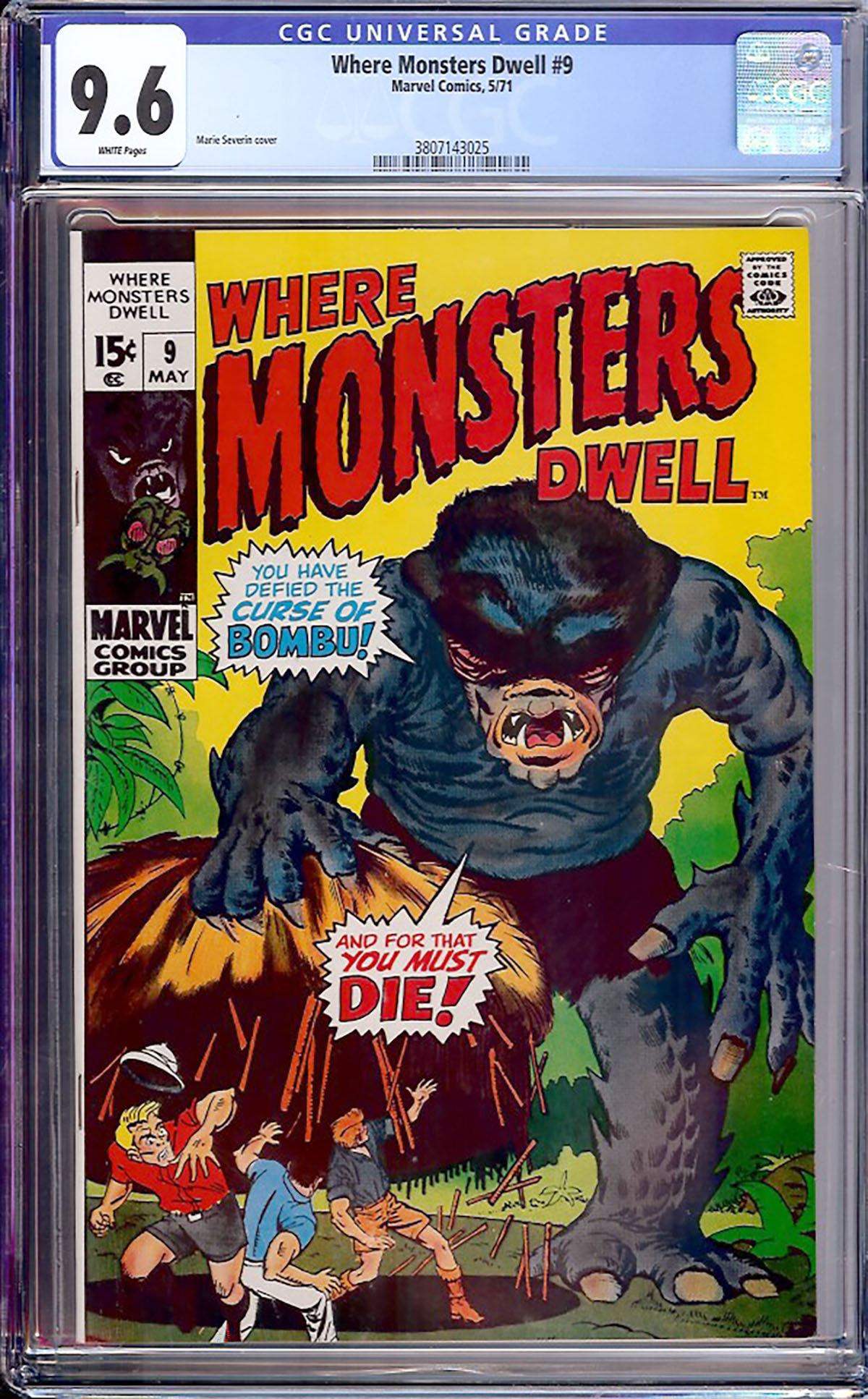 Where Monsters Dwell #9 CGC 9.6 w