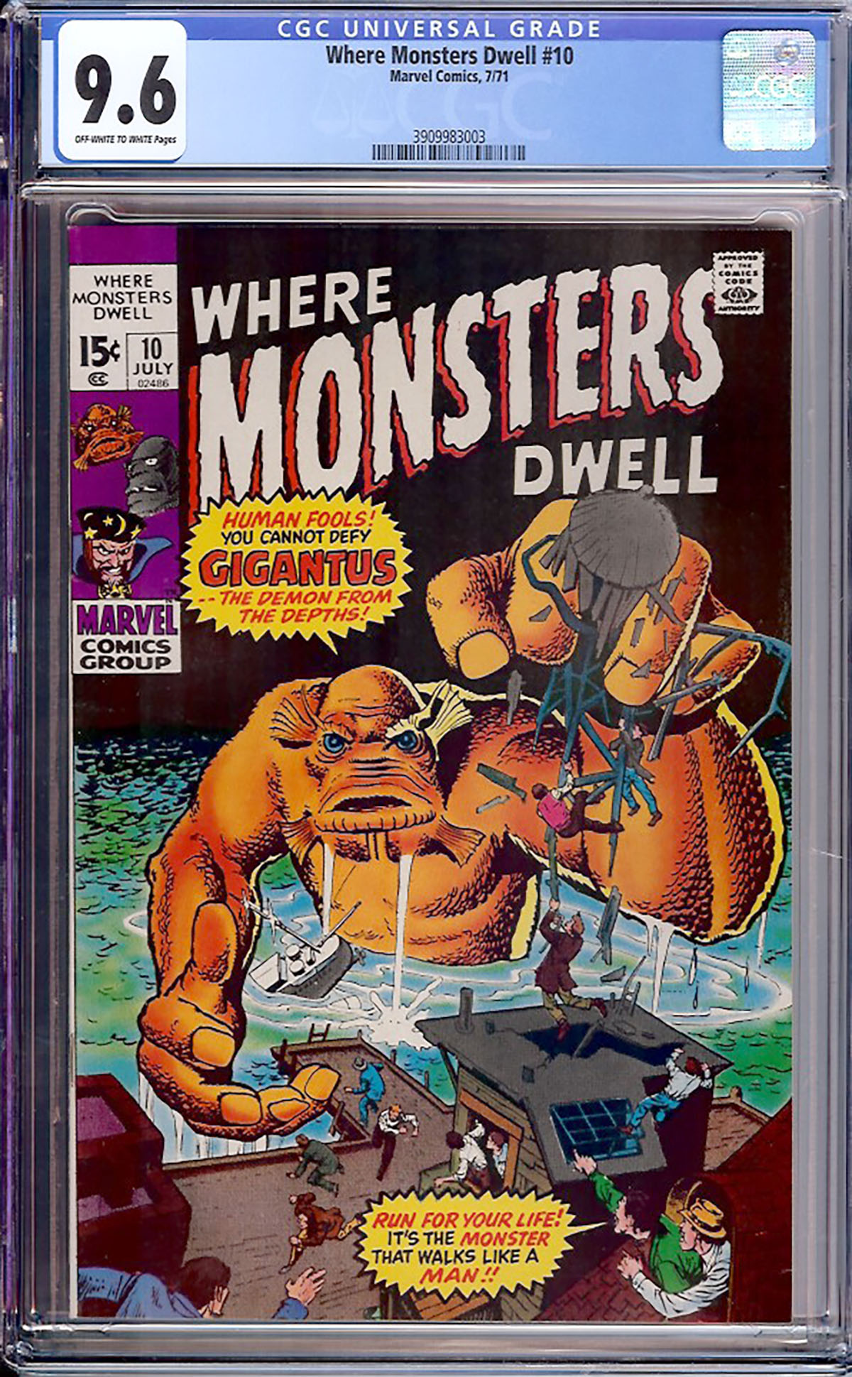 Where Monsters Dwell #10 CGC 9.6 ow/w