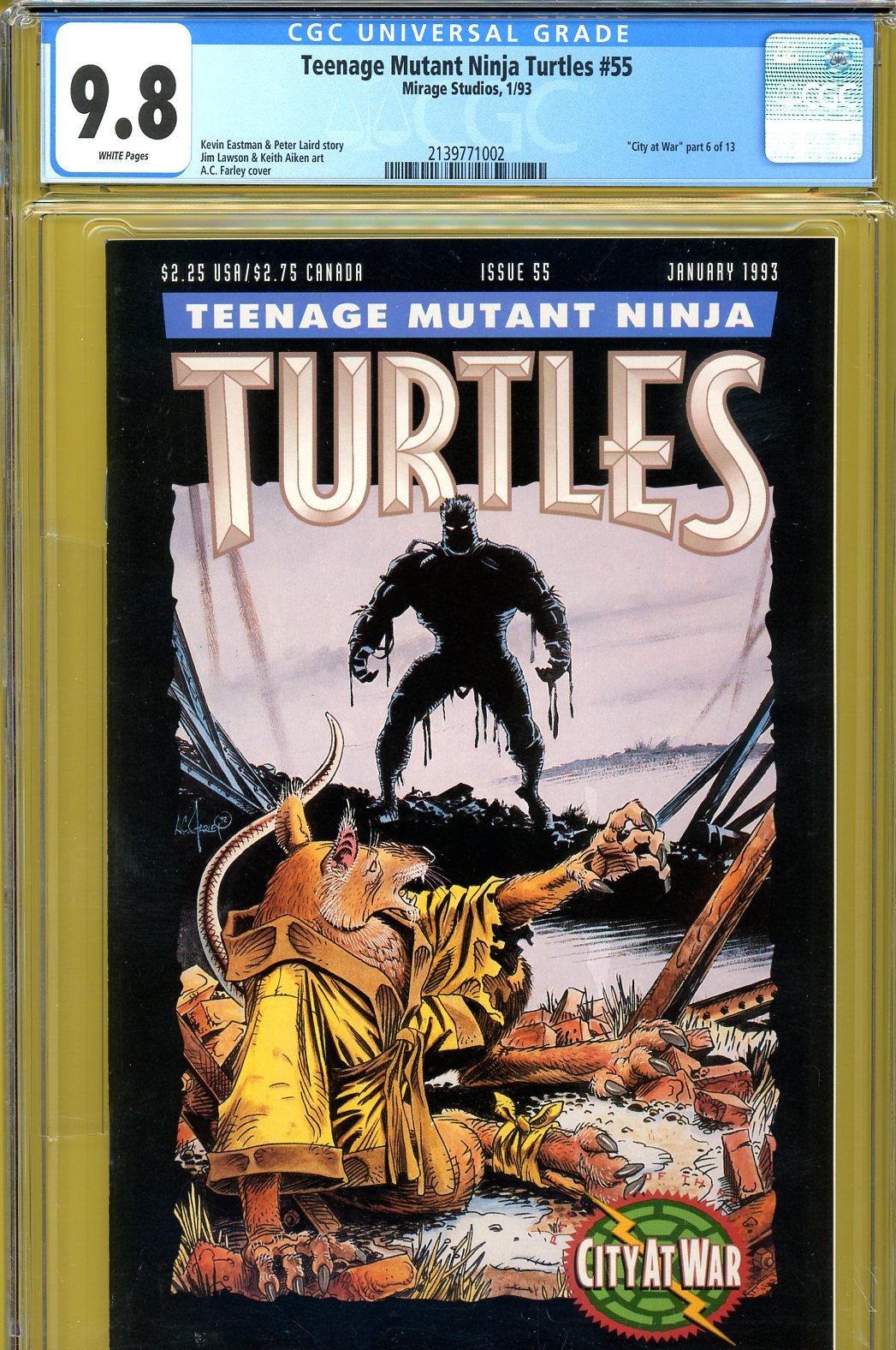 Teenage Mutant Ninja Turtles #55 CGC 9.8 w