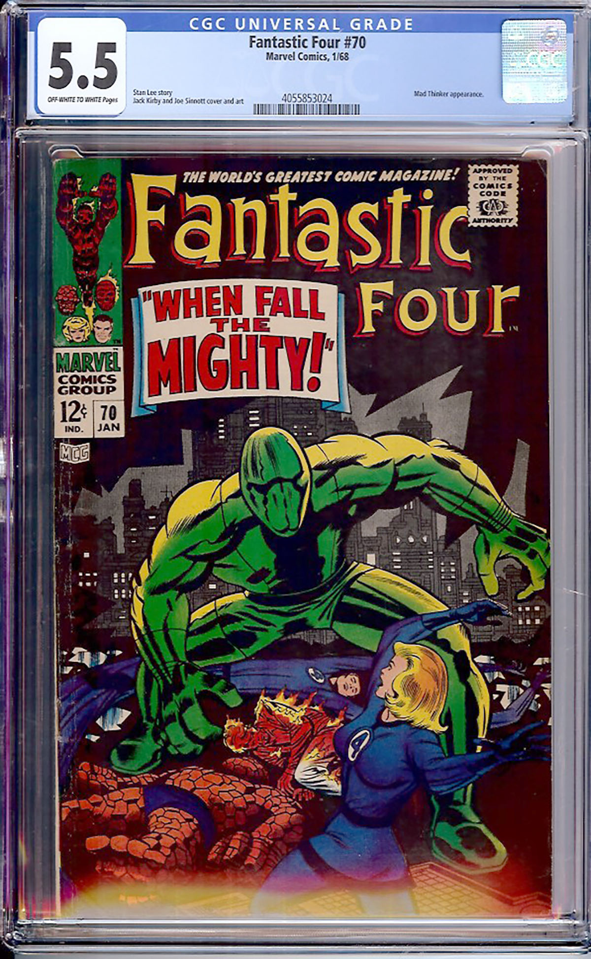 Fantastic Four #70 CGC 5.5 ow/w