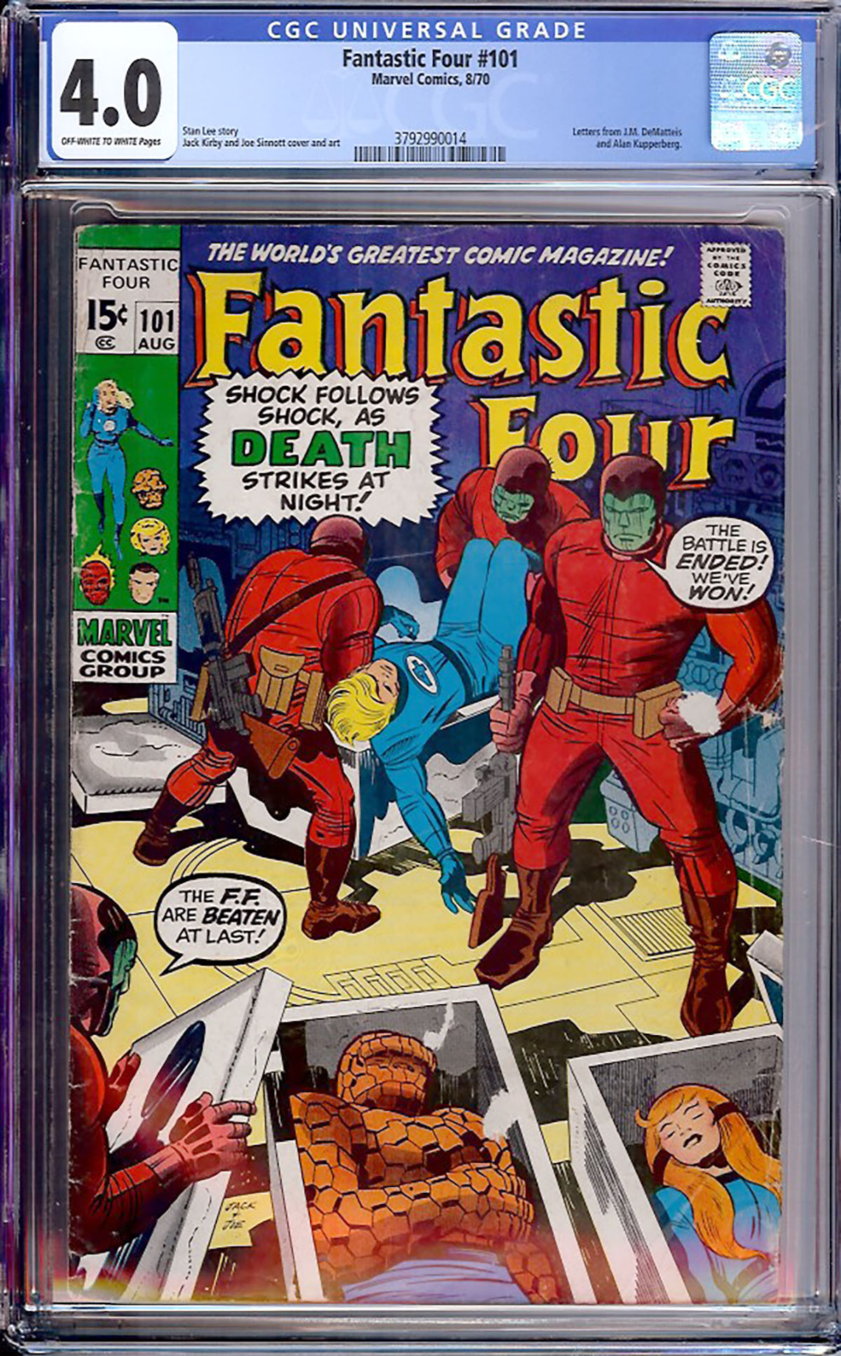 Fantastic Four #101 CGC 4.0 ow/w