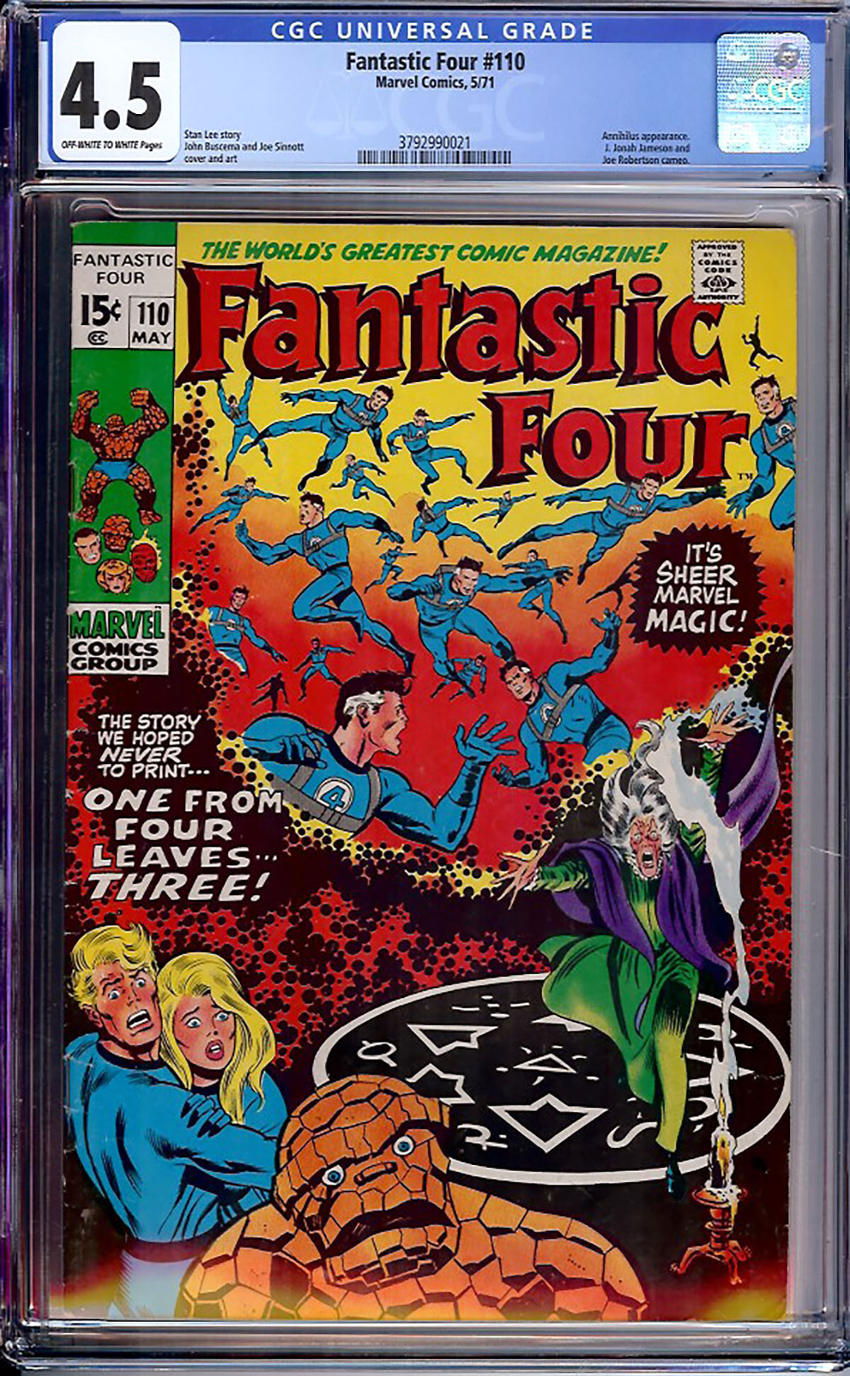 Fantastic Four #110 CGC 4.5 ow/w