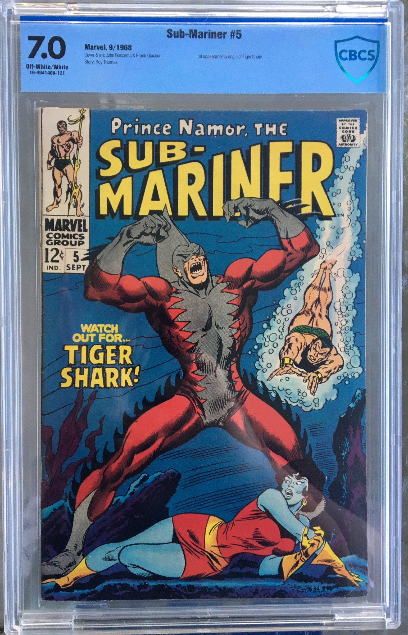 Sub-Mariner #5 CBCS 7.0 ow/w