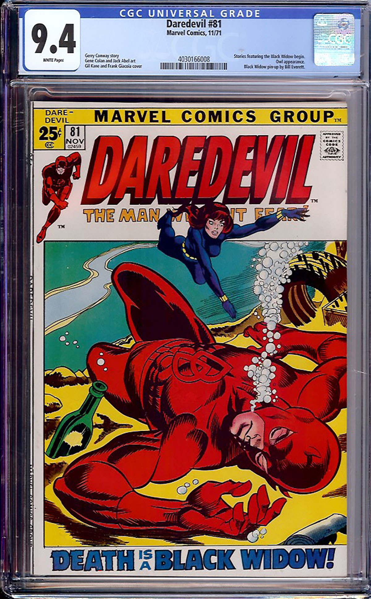 Daredevil #81 CGC 9.4 w