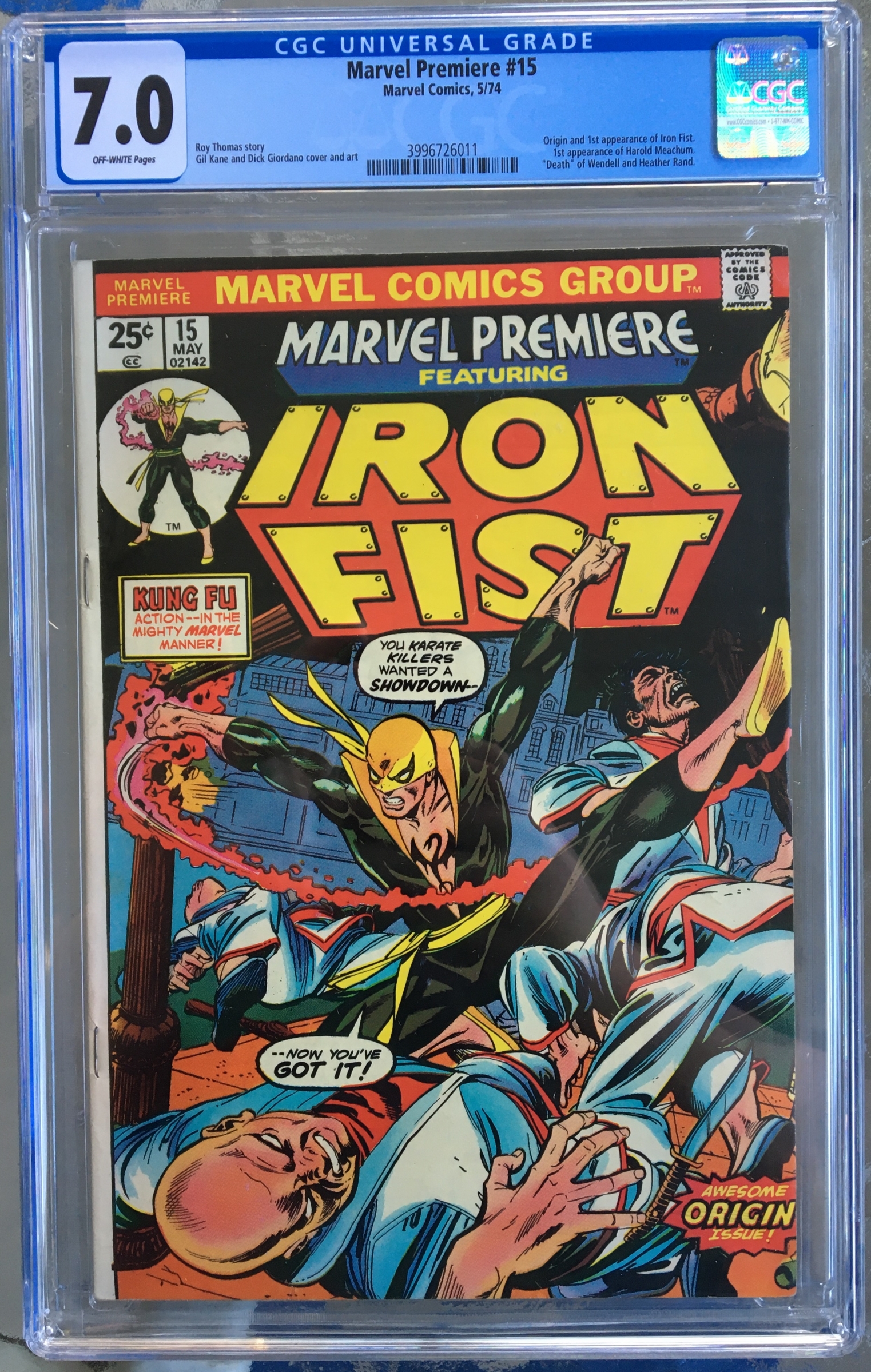 Marvel Premiere #15 CGC 7.0 ow