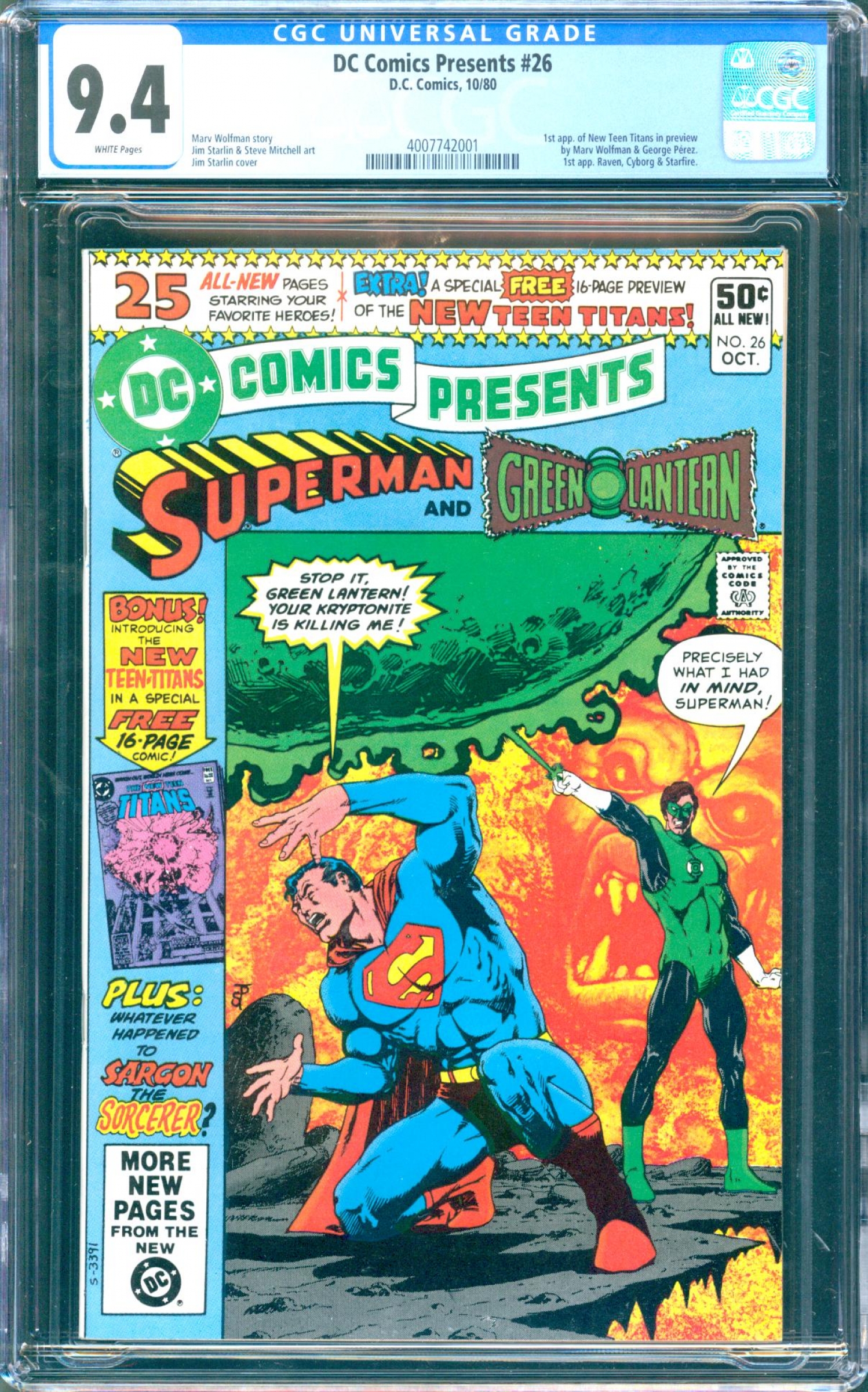 DC Comics Presents #26 CGC 9.4 w