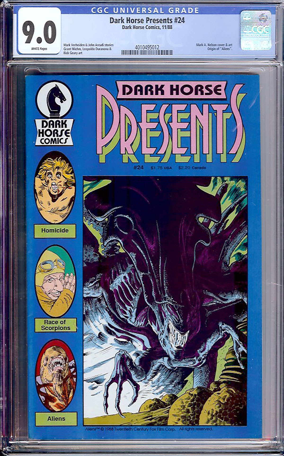 Dark Horse Presents #24 CGC 9.0 w