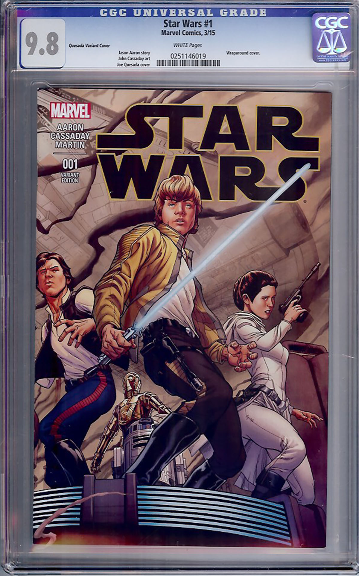 Star Wars #1 CGC 9.8 w Quesada Variant Cover