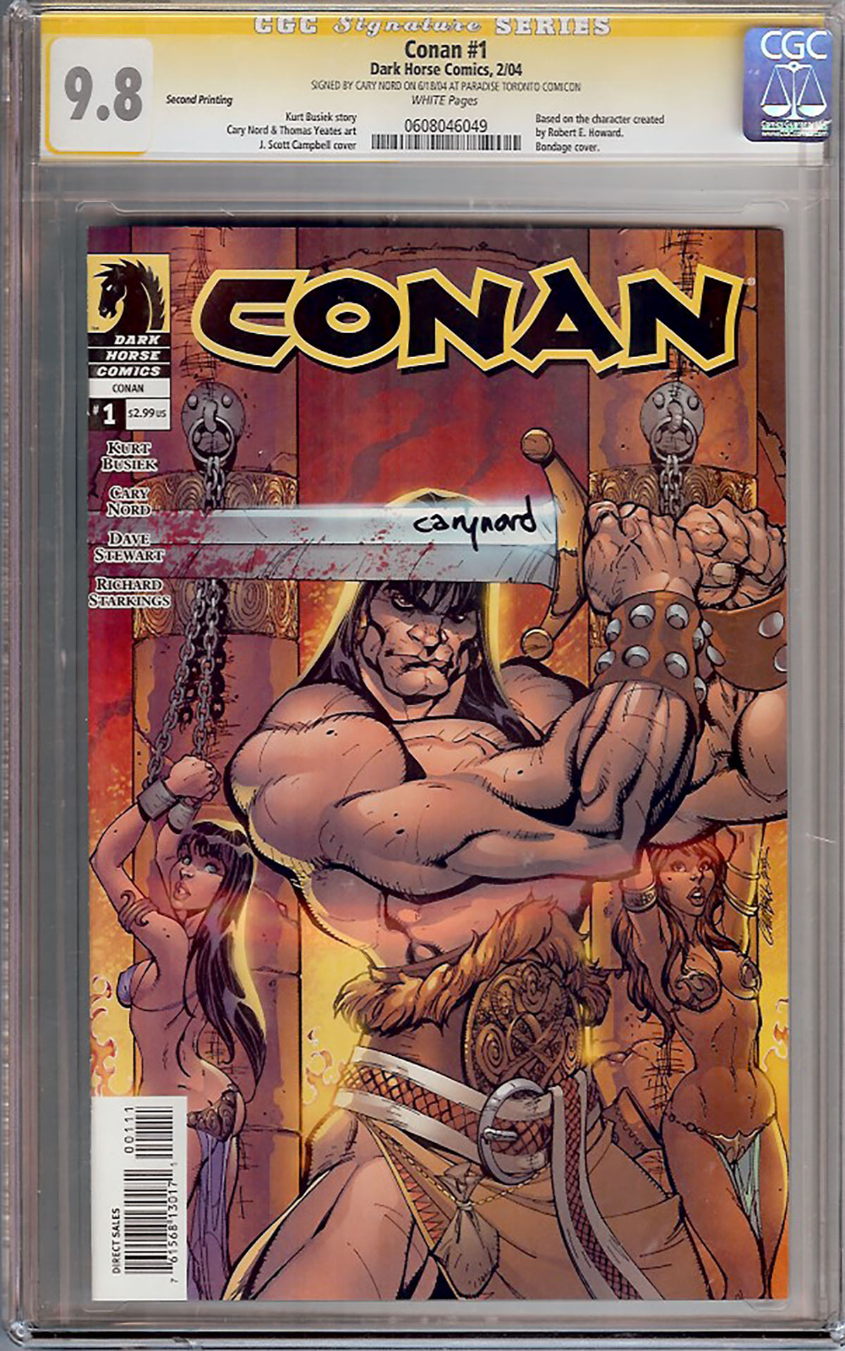 Conan #1 CGC 9.8 w CGC Signature SERIES