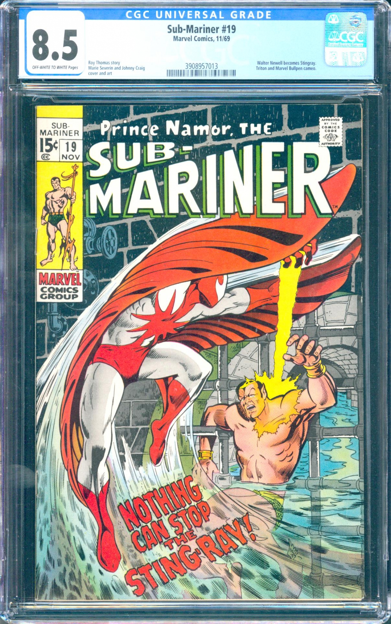 Sub-Mariner #19 CGC 8.5 ow/w