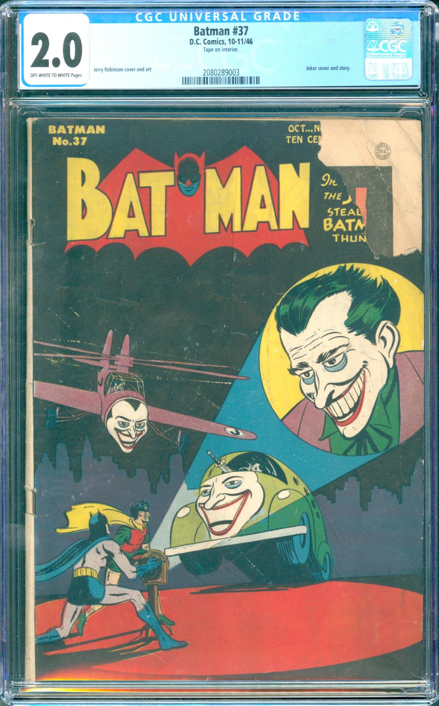 Batman #37 CGC 2.0 ow/w