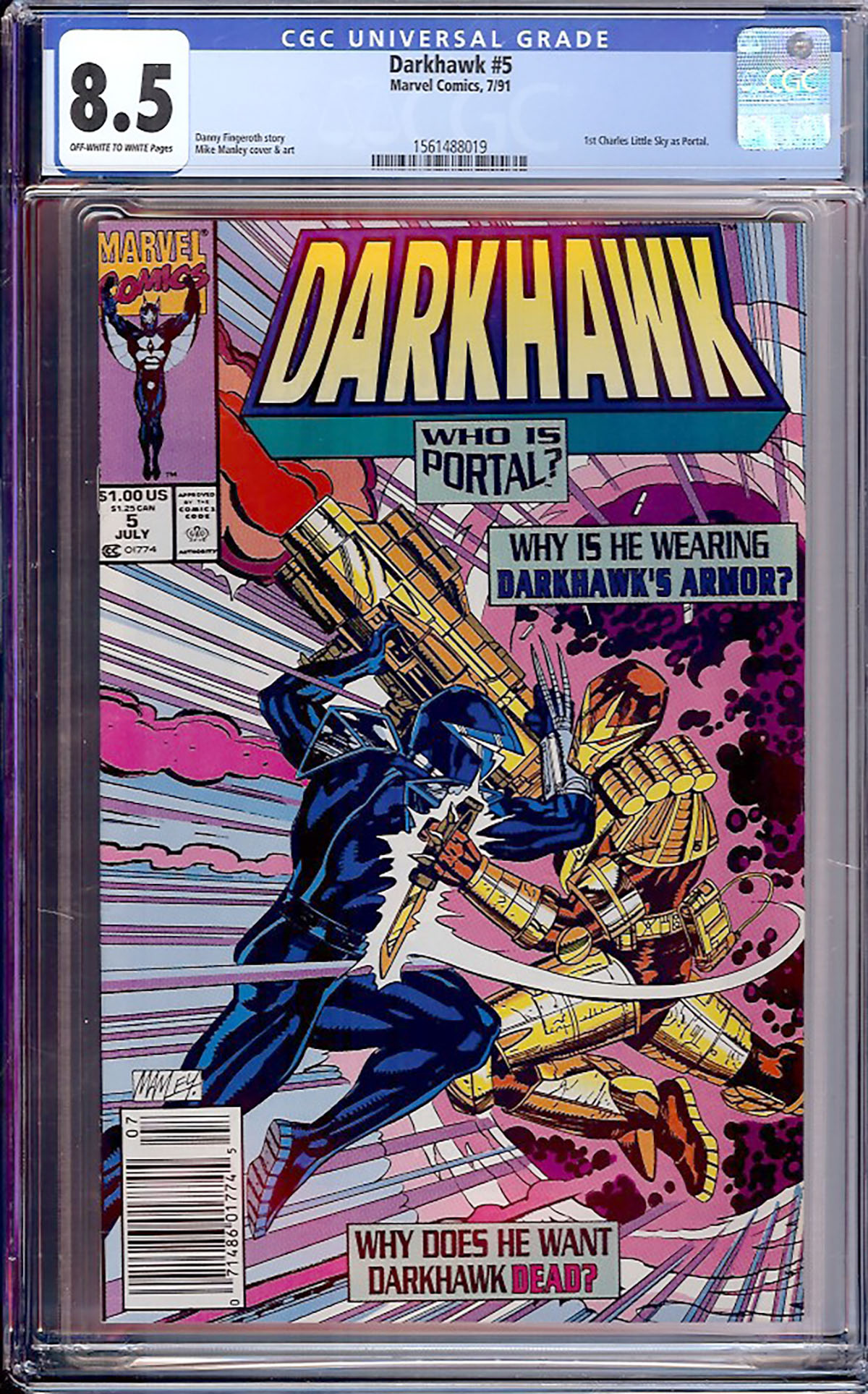 Darkhawk #5 CGC 8.5 ow/w