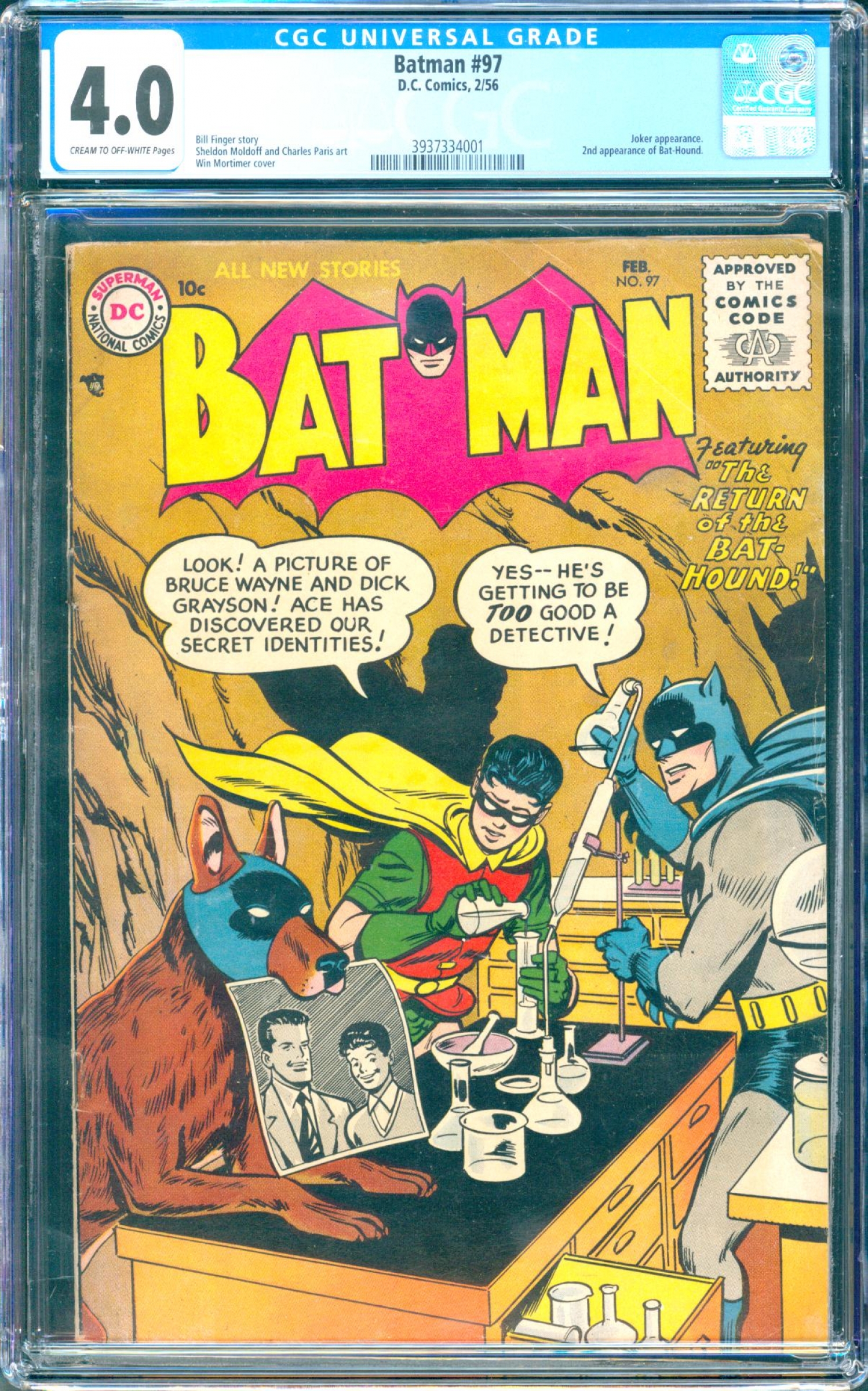 Batman #97 CGC 4.0 cr/ow